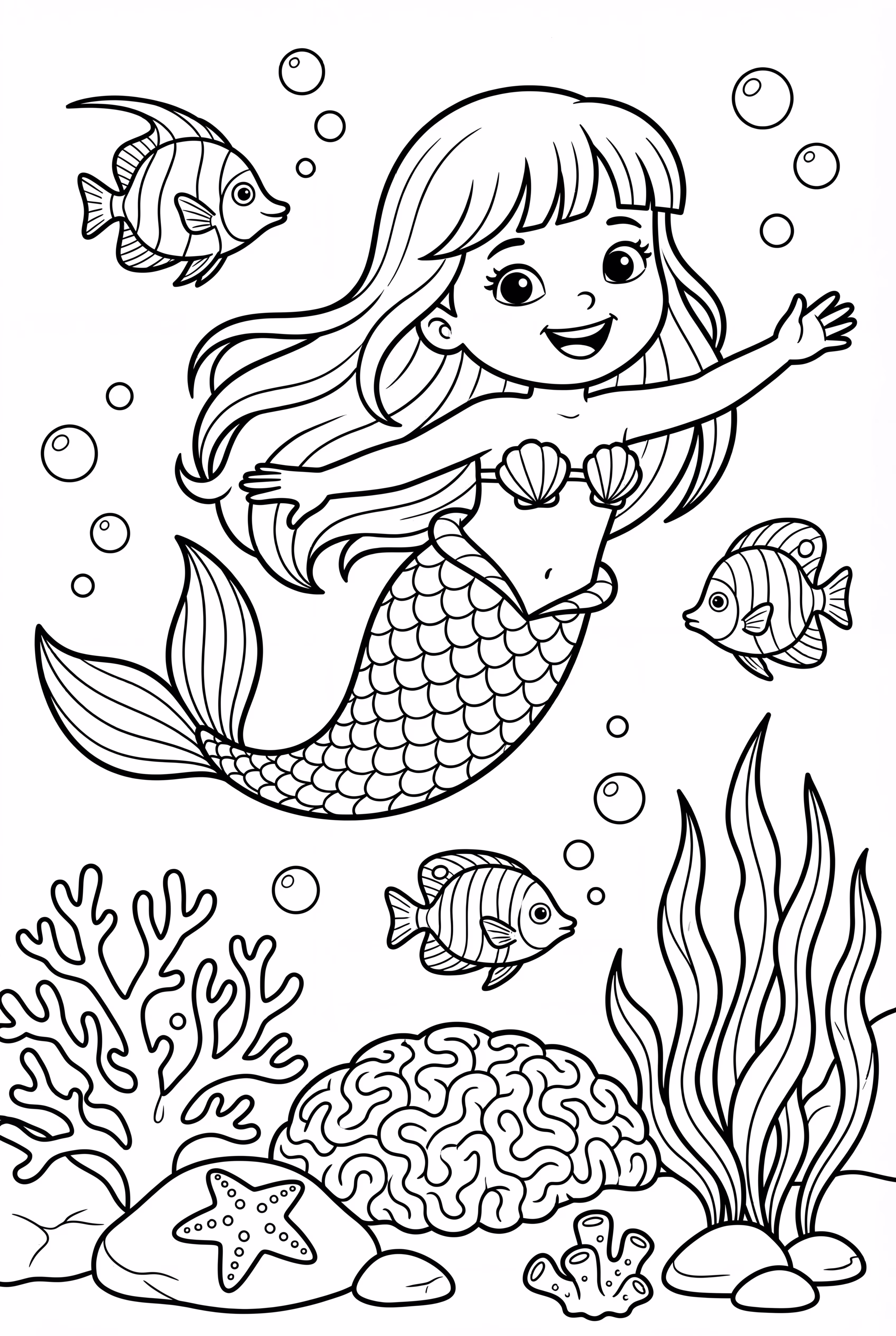 Dora Mermaid Discovering Coral Reef