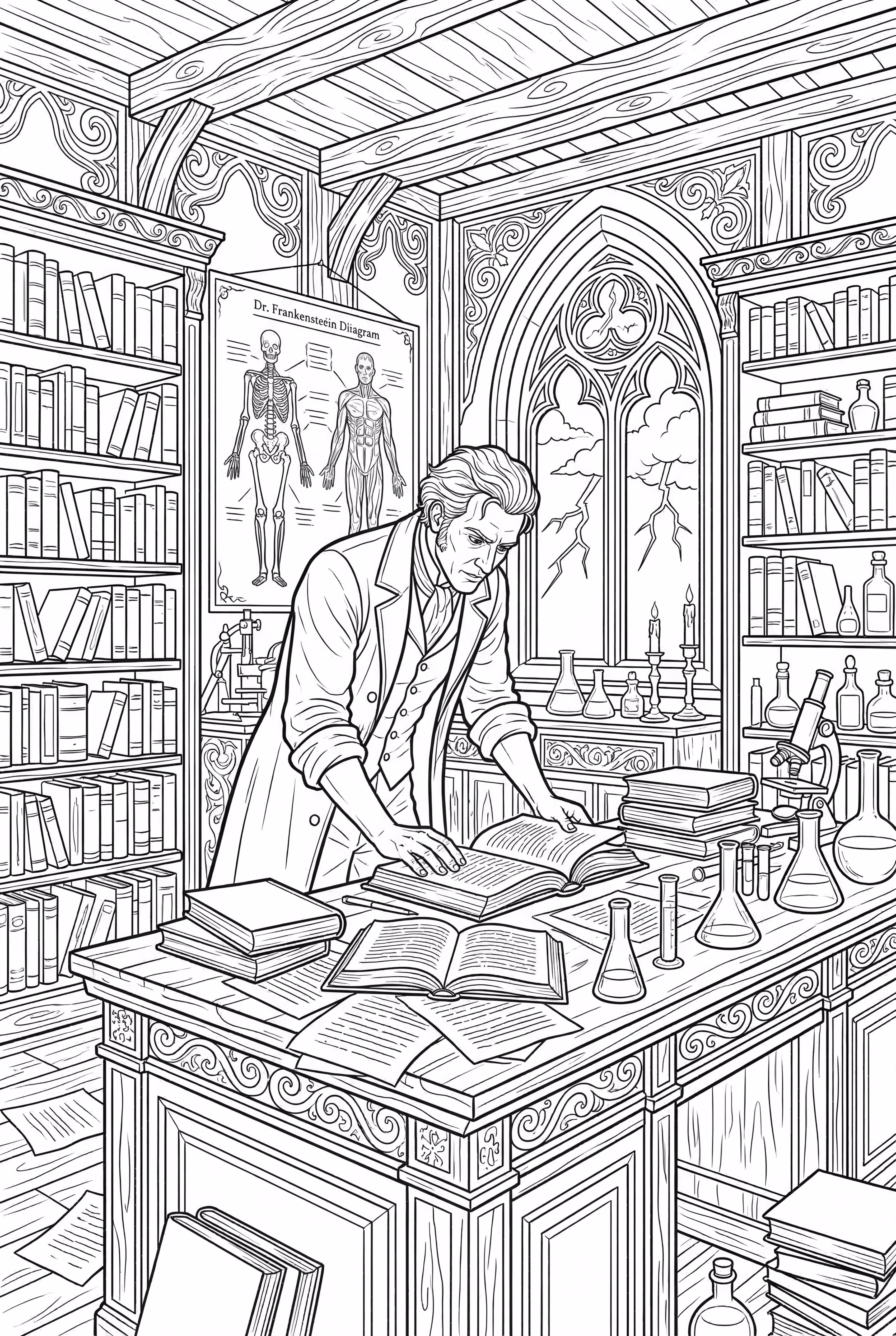 弗兰肯斯坦博士的详细书房