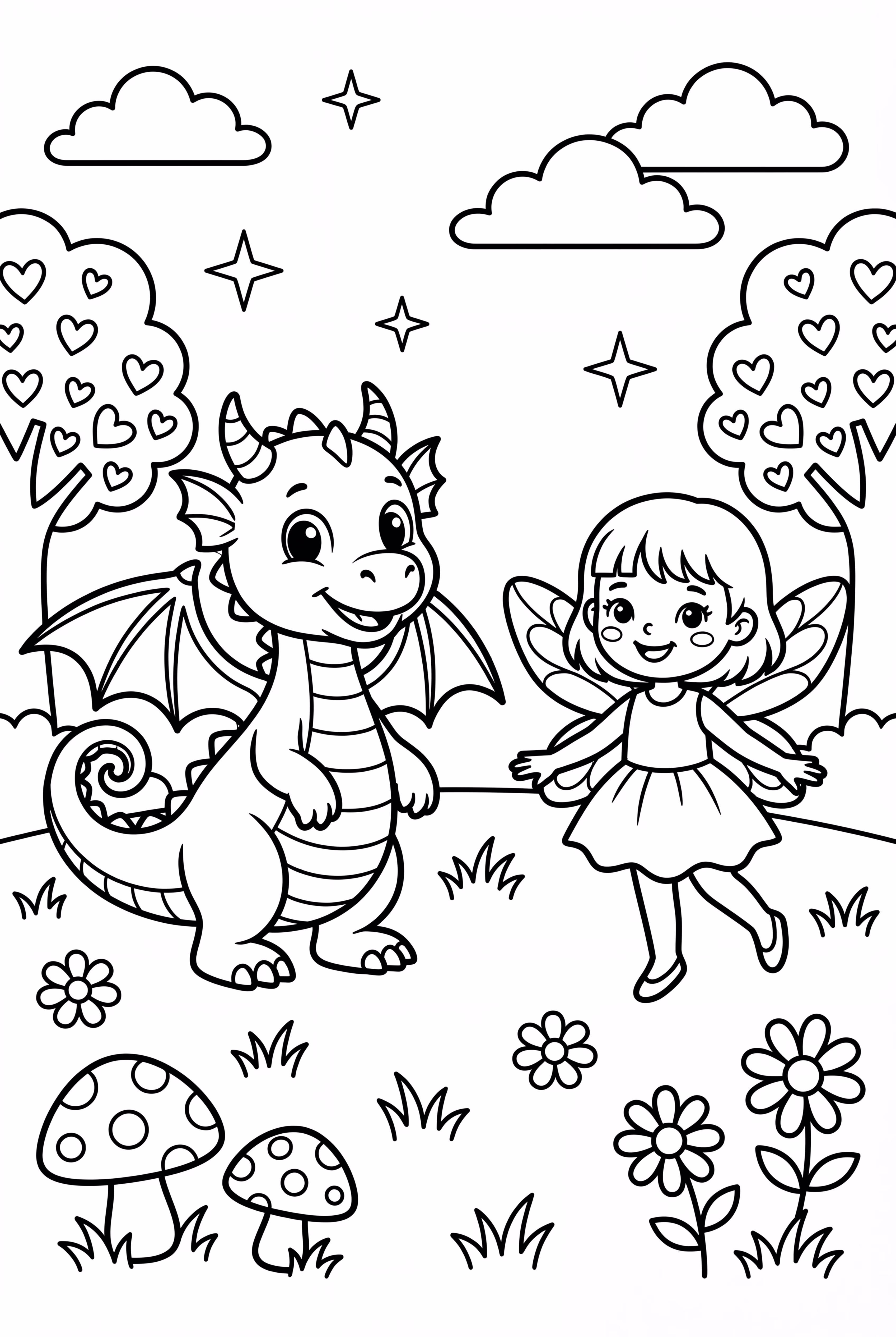 Dragon And Fairy Enchanting Forest