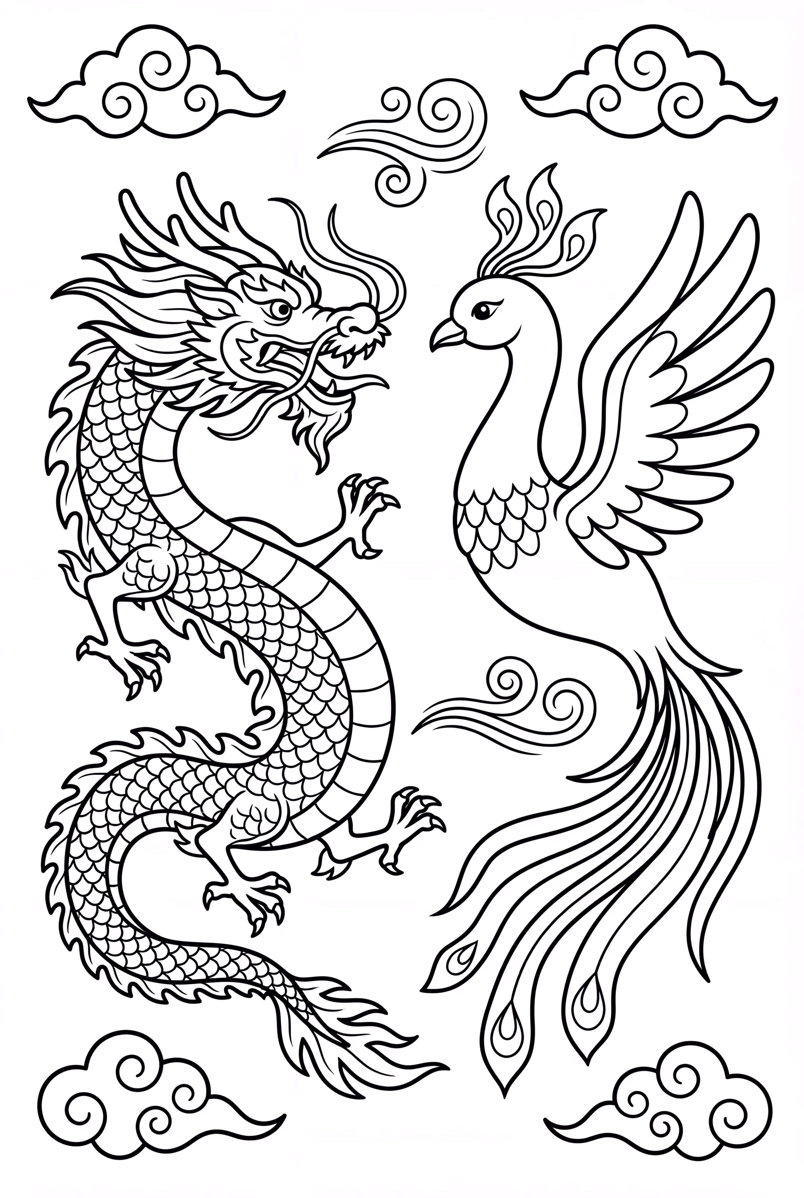 Dragon And Phoenix Symbolic Dance