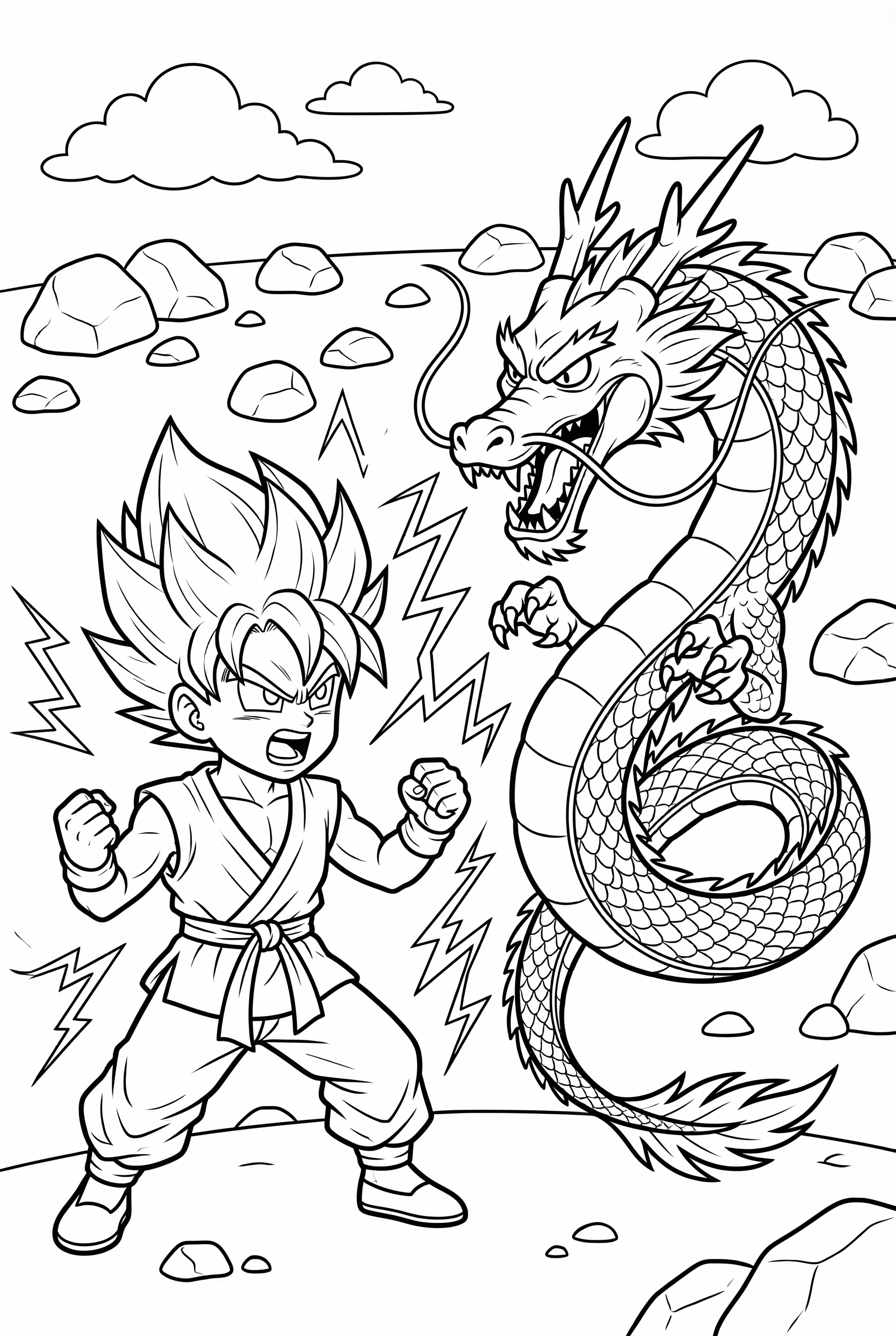 Dragon Ball Z Gohan Fighting Dragon