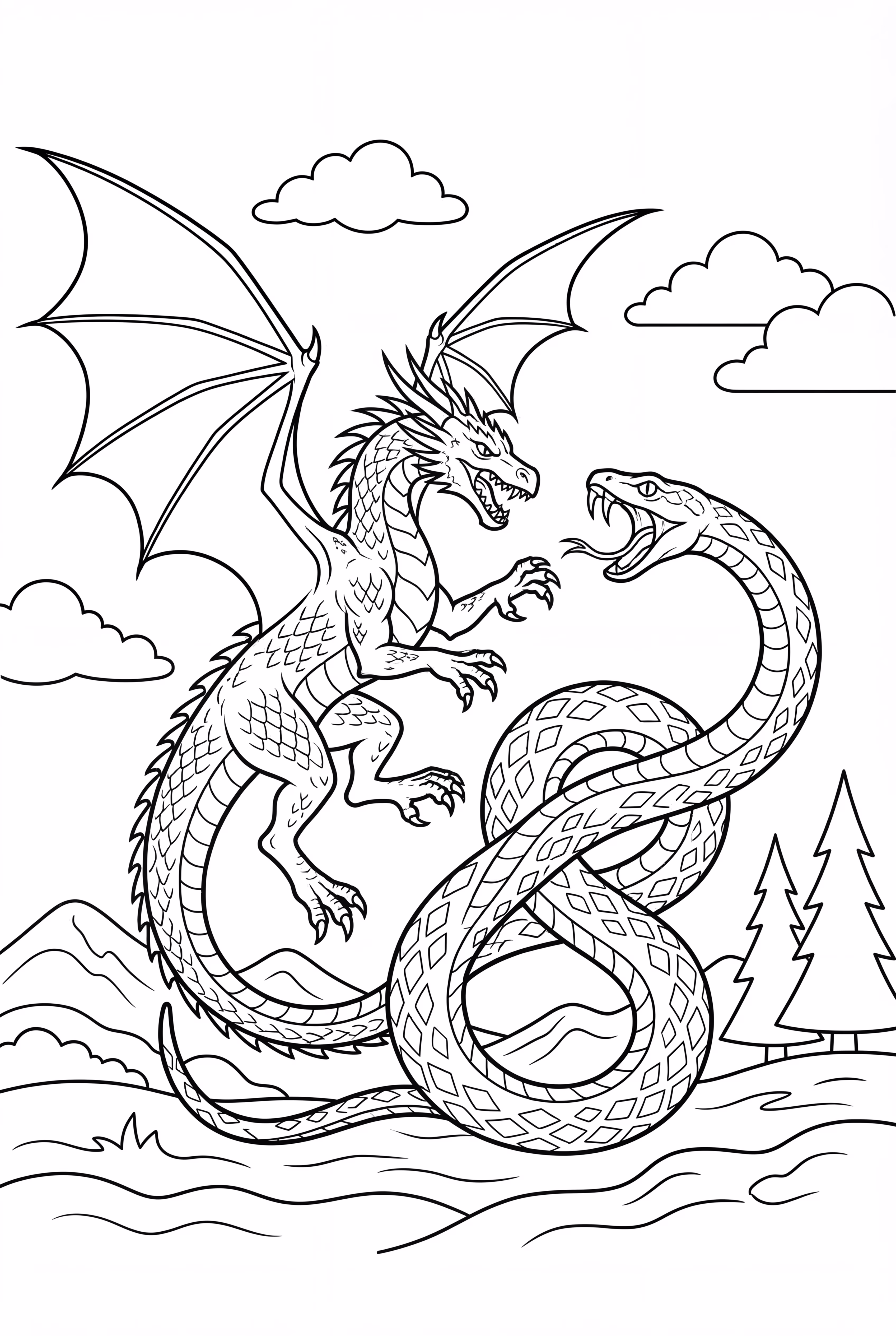 龙与巨蛇的战斗