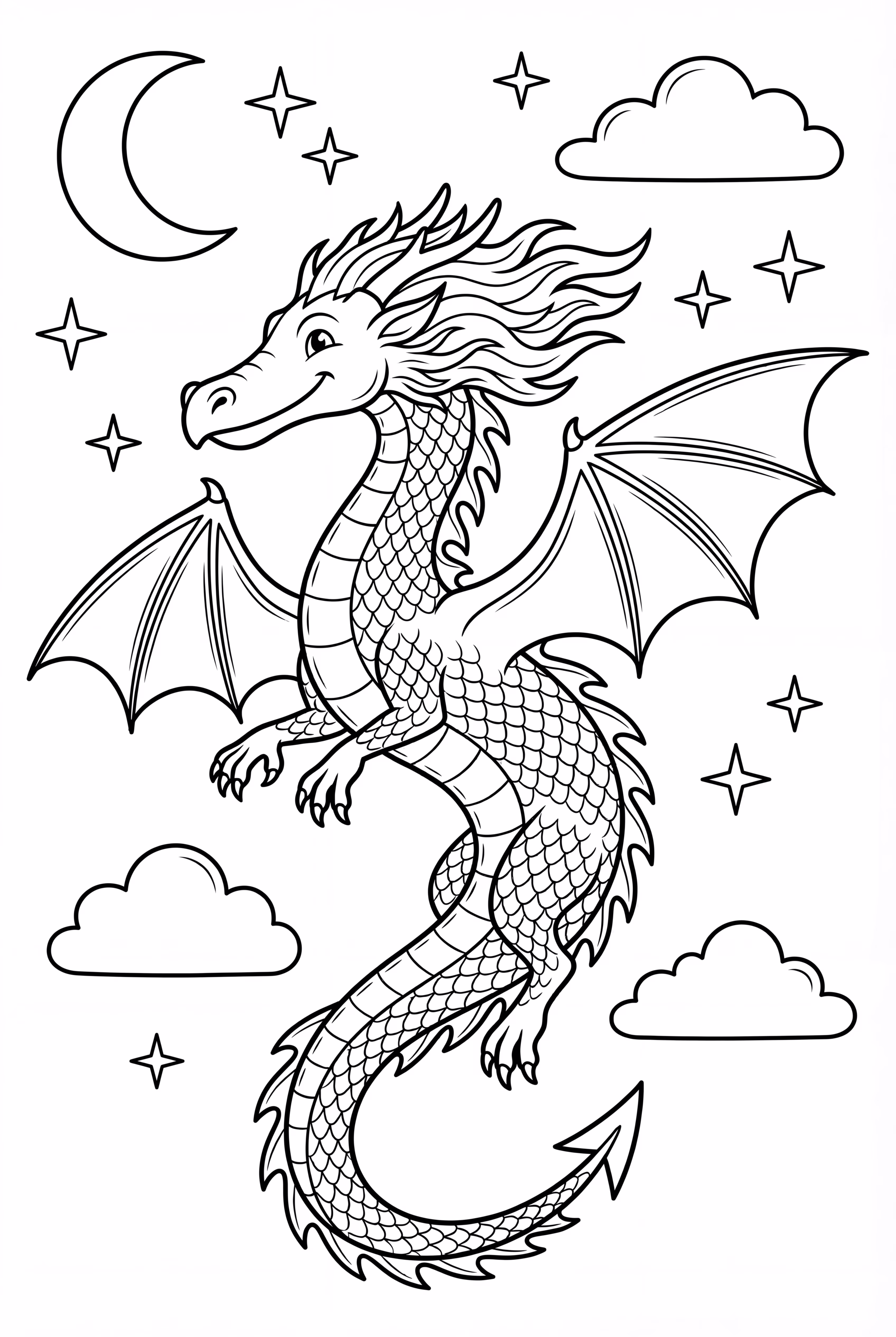 Dragon In Celestial Starry Sky