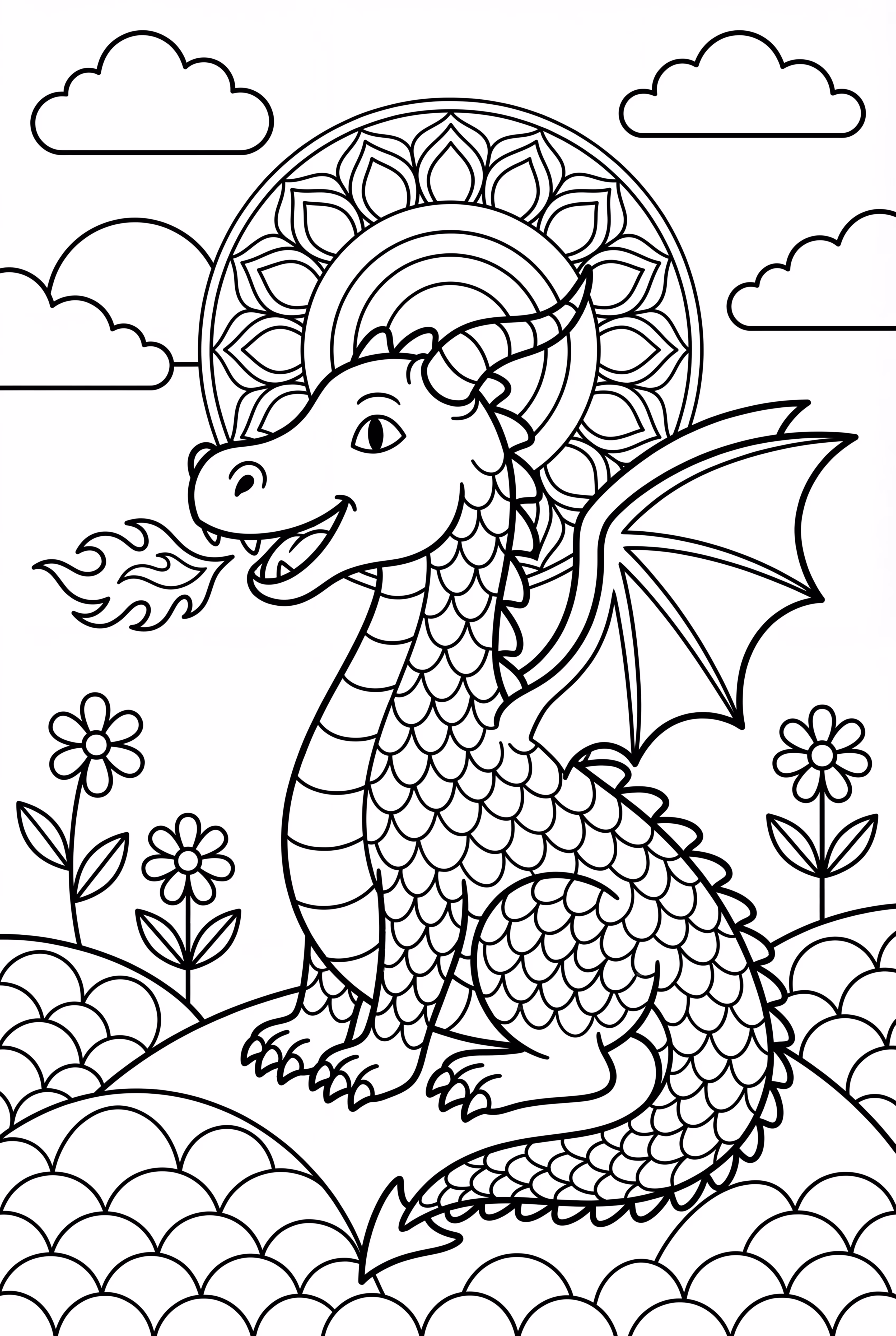 Dragon Mandala With Intricate Patterns