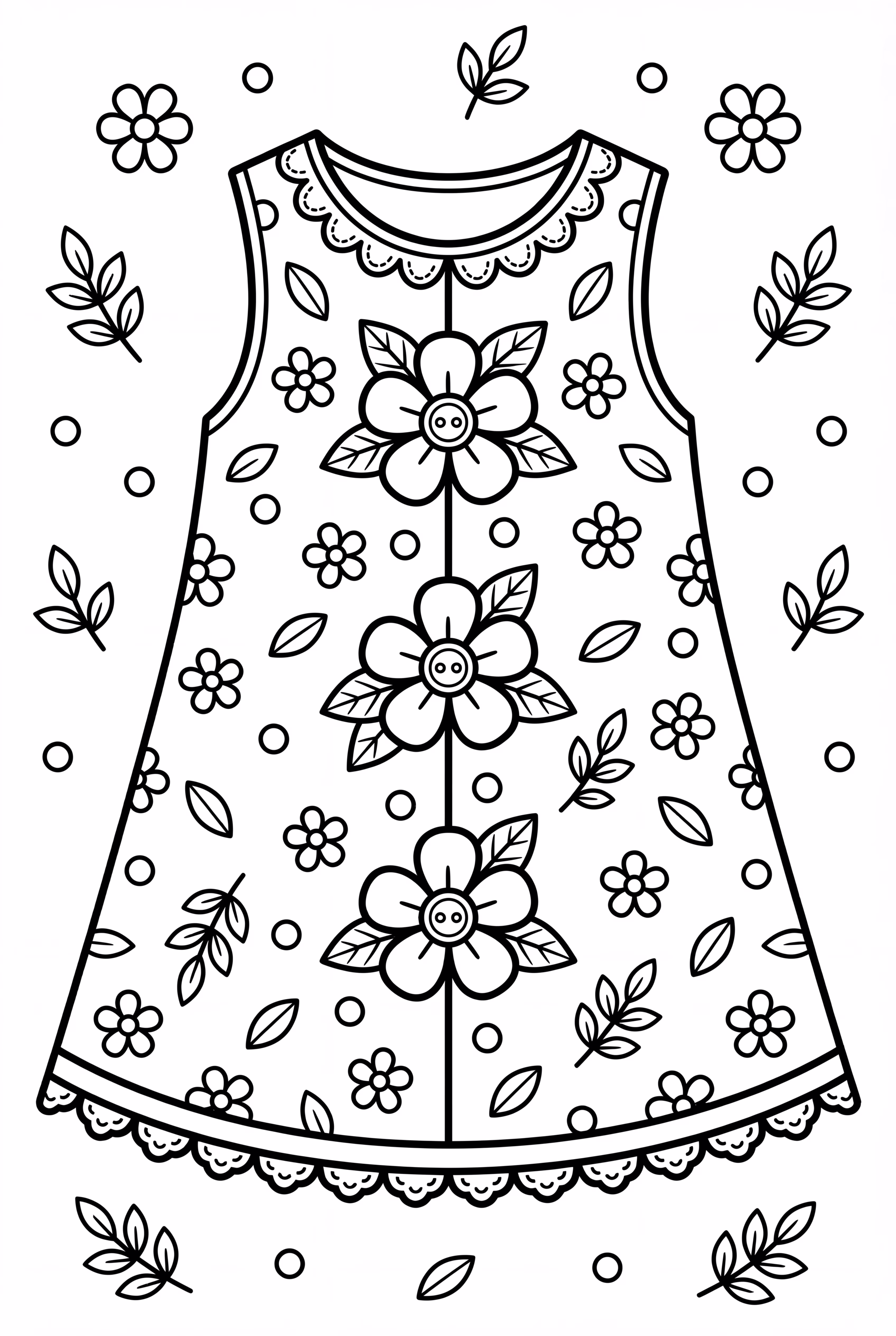 Vestido con Patrones Florales y Detalles de Encaje