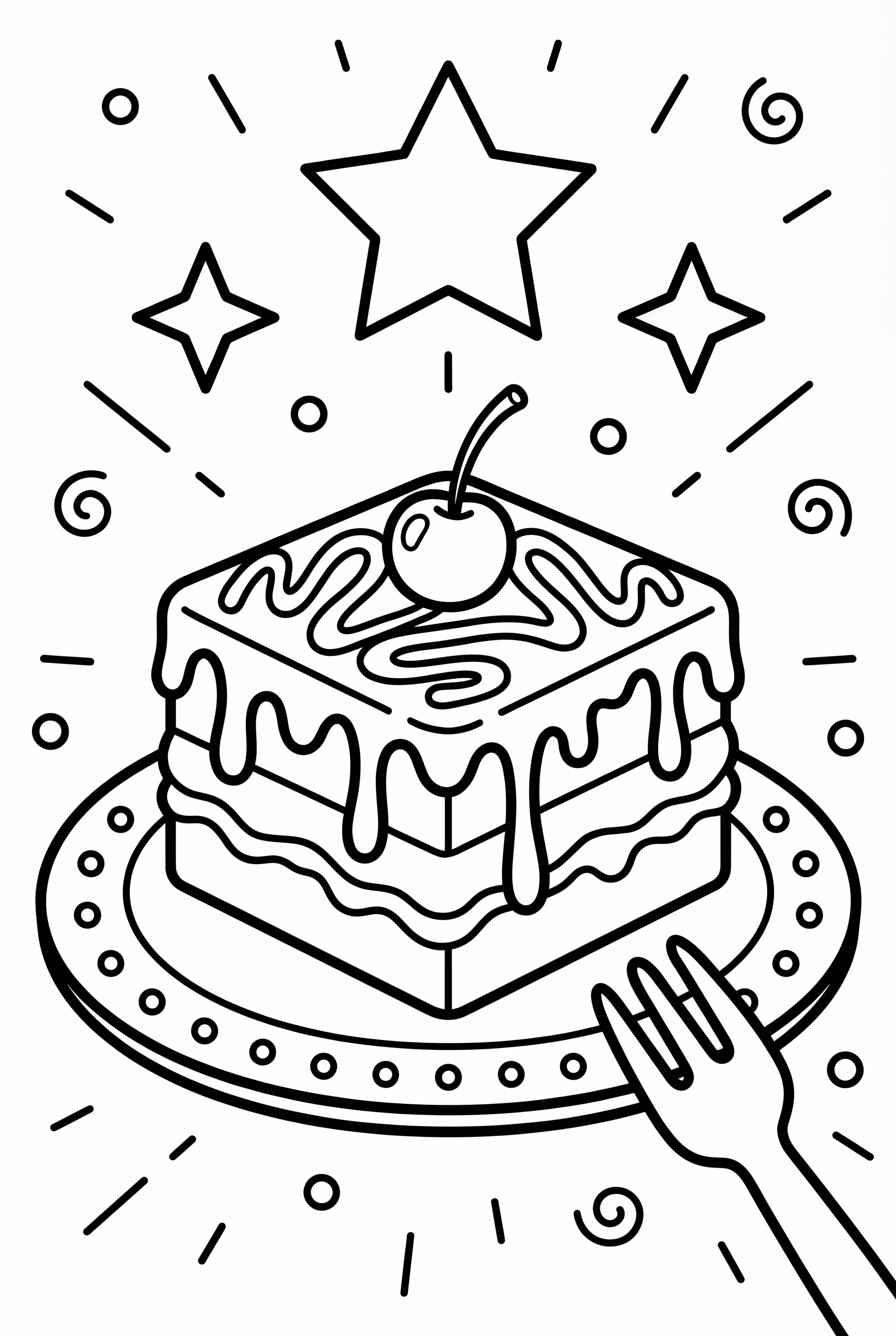 Schokoladensauce auf Dessert