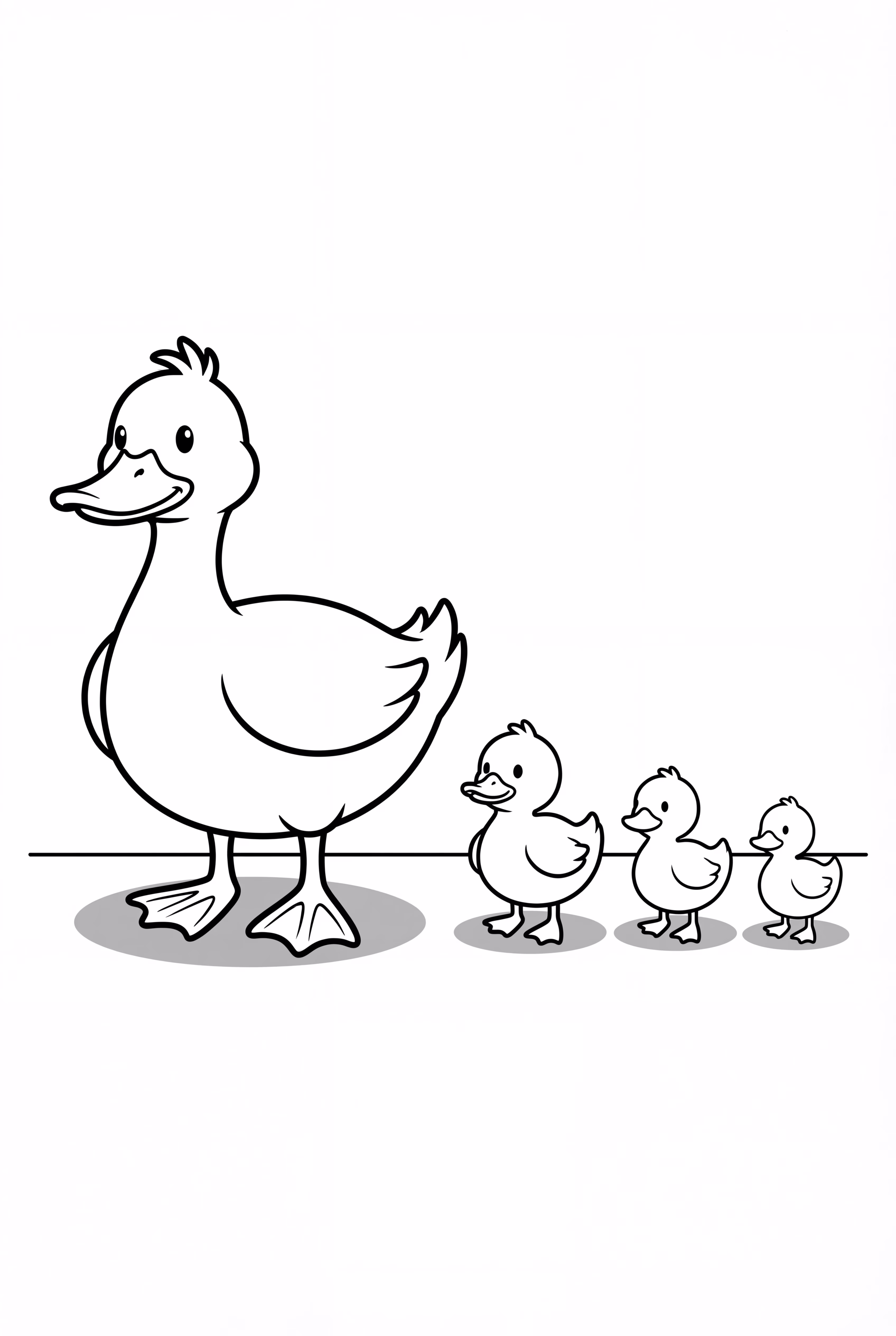 Duck family gathering