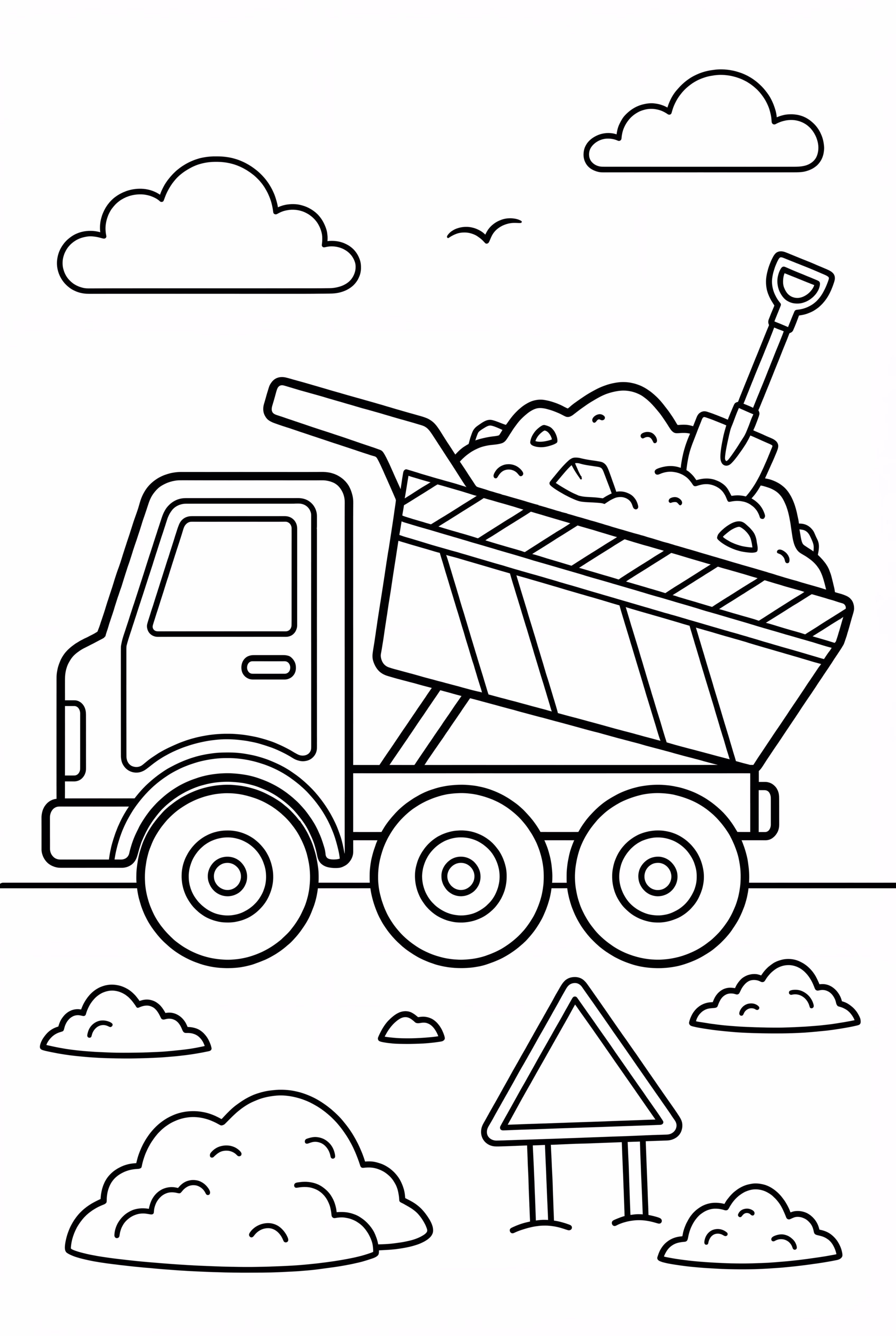Dump Truck At A Construction Site