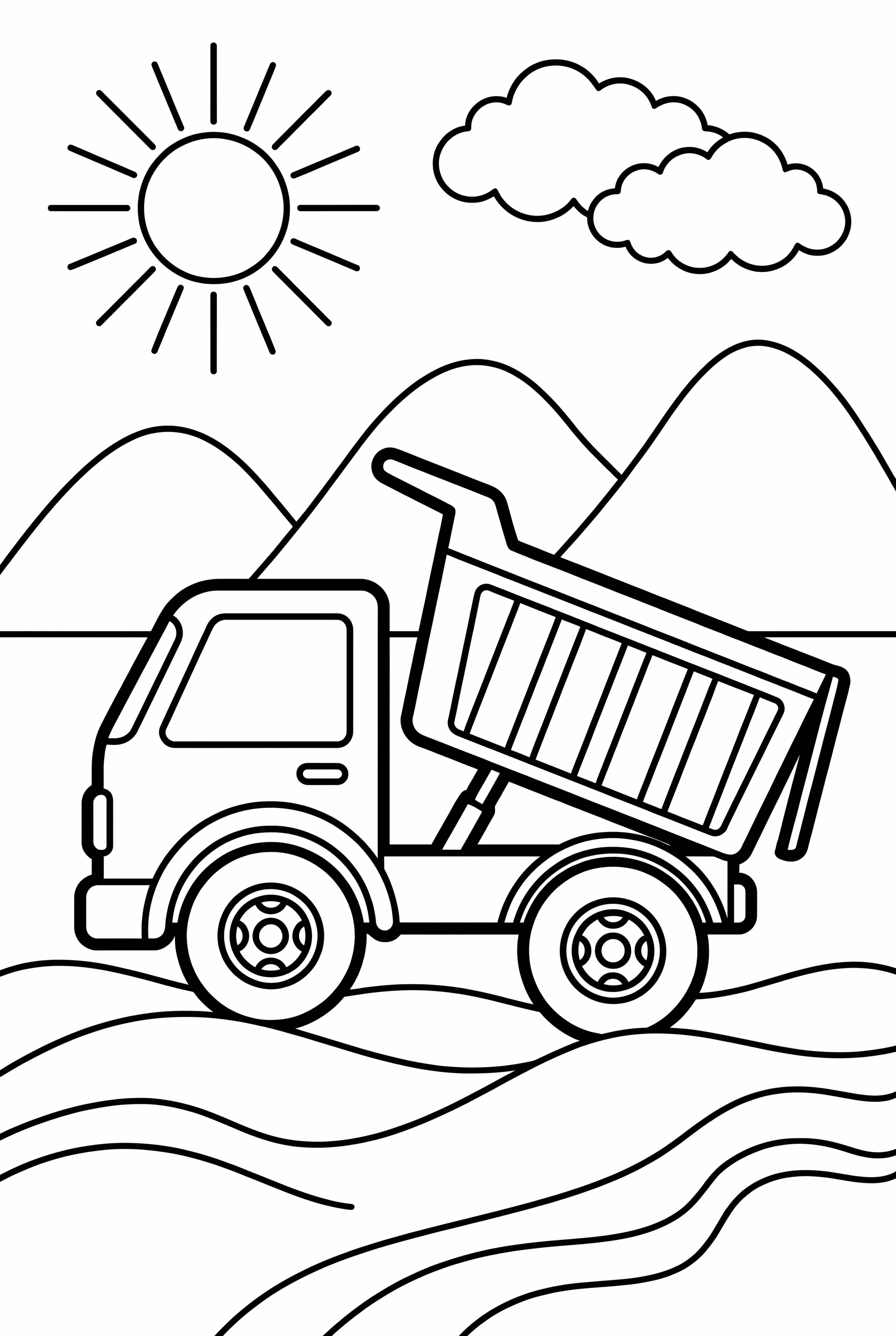 Dump Truck At The Beach