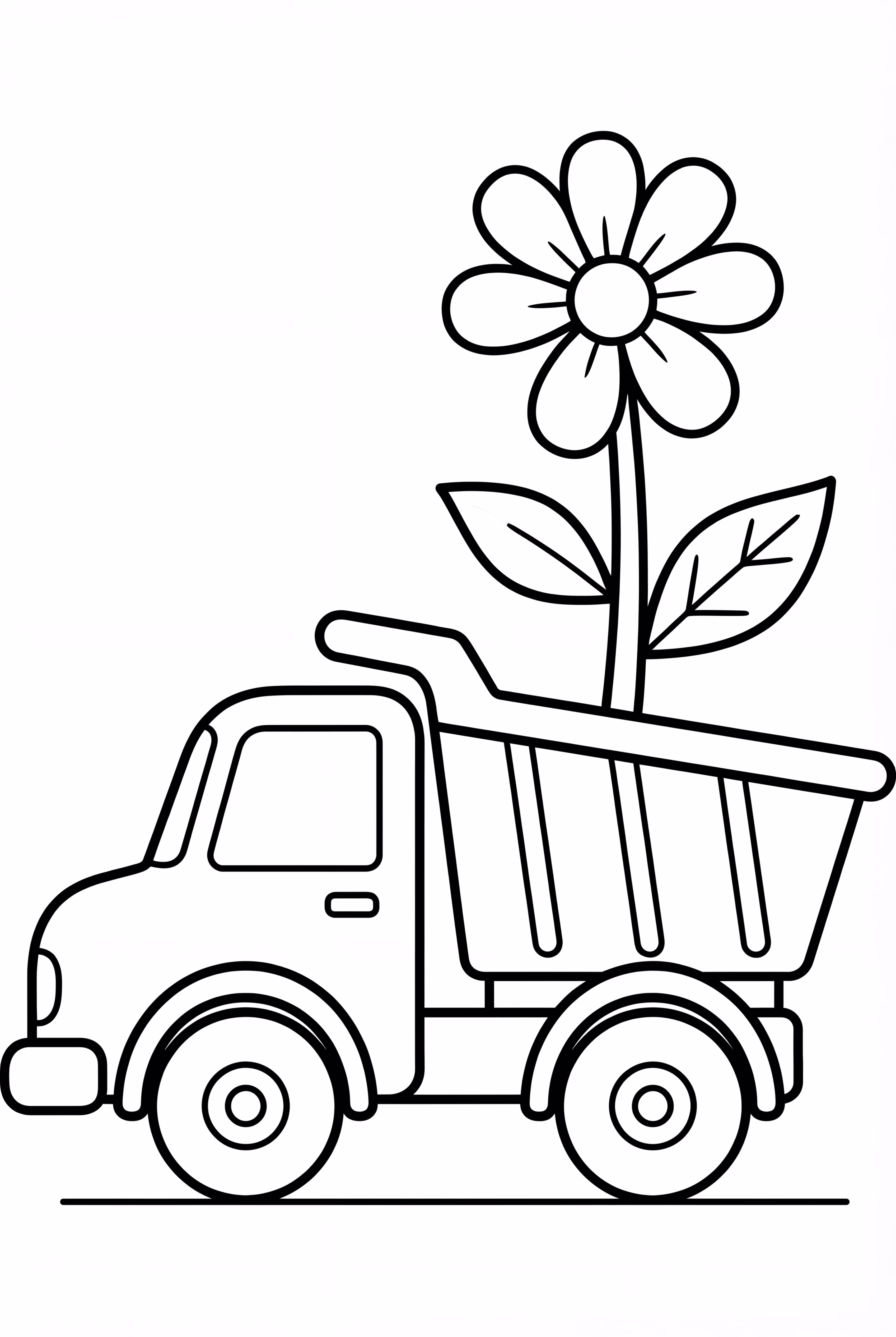 Dump Truck Carrying A Flower