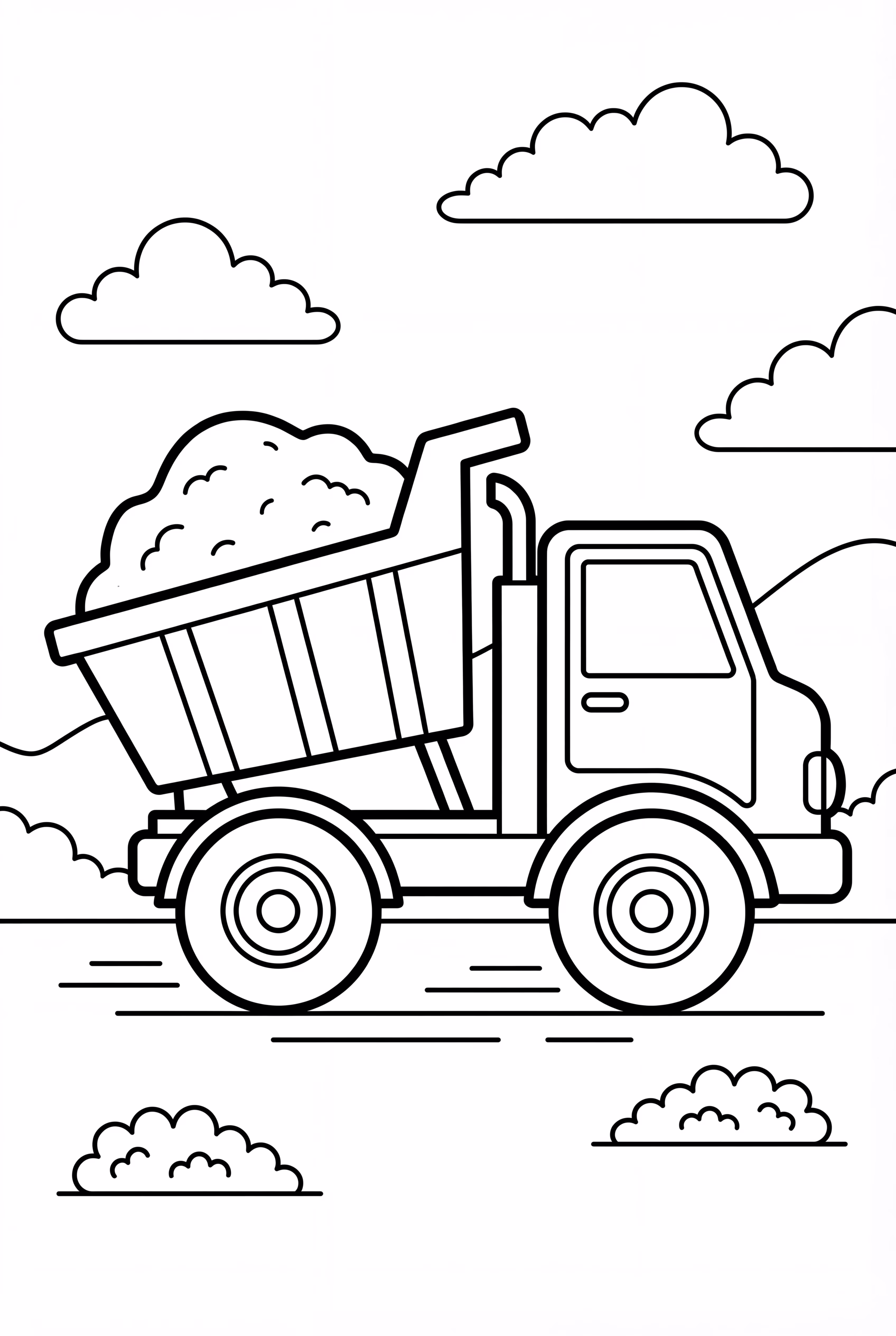 Dump Truck Hauling A Pile Of Dirt