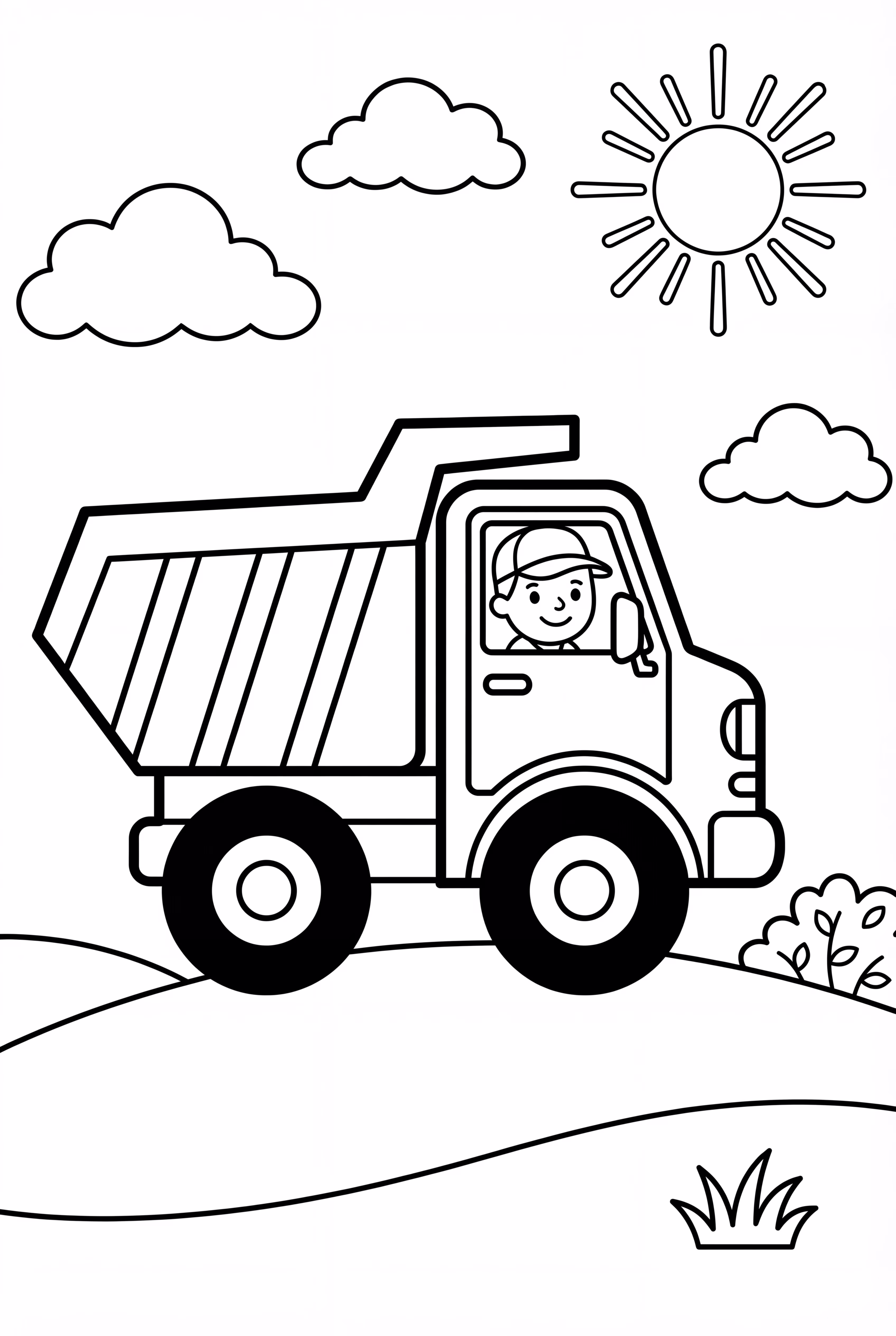 Dump Truck With A Driver