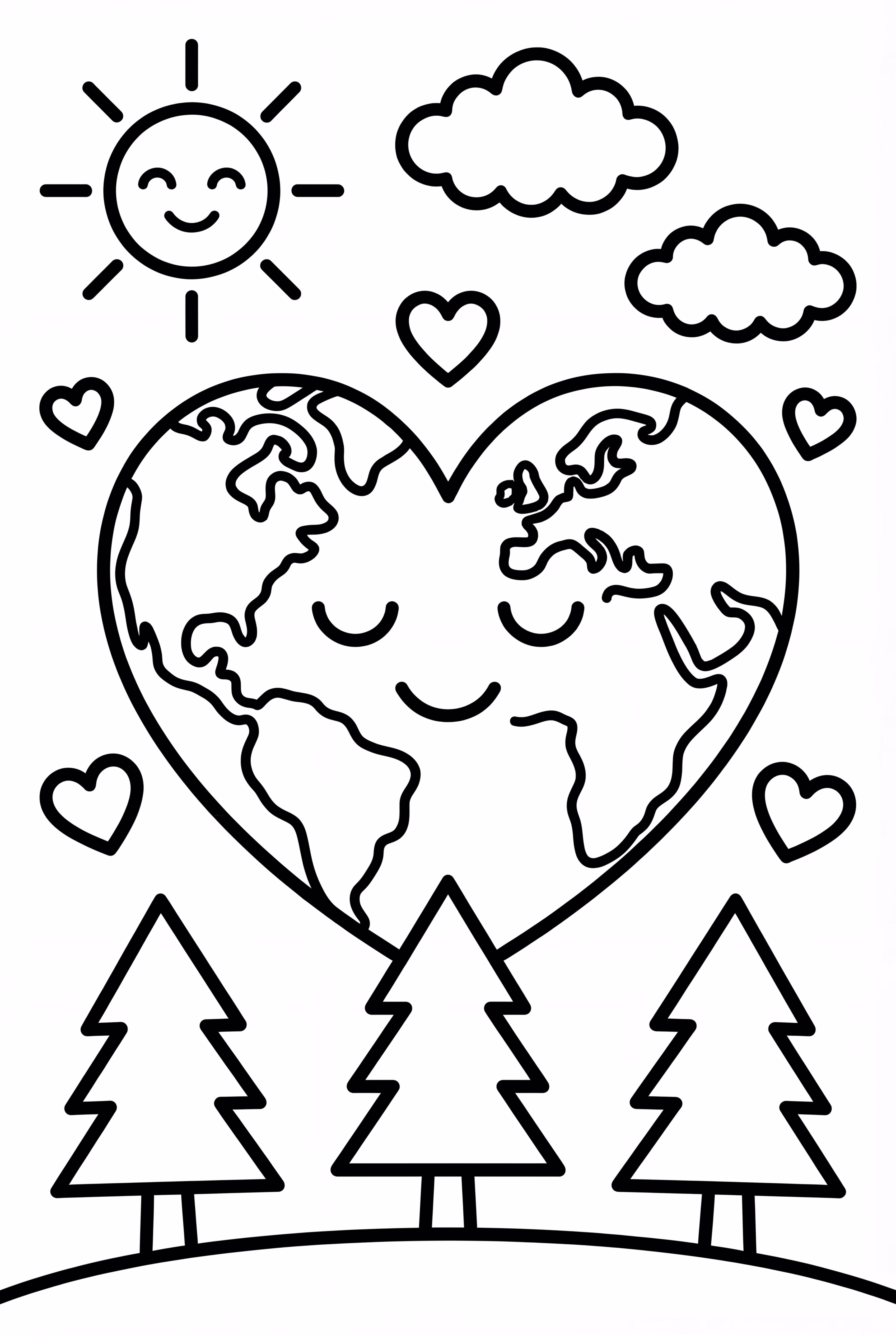 Día de la Tierra Tierra en forma de corazón