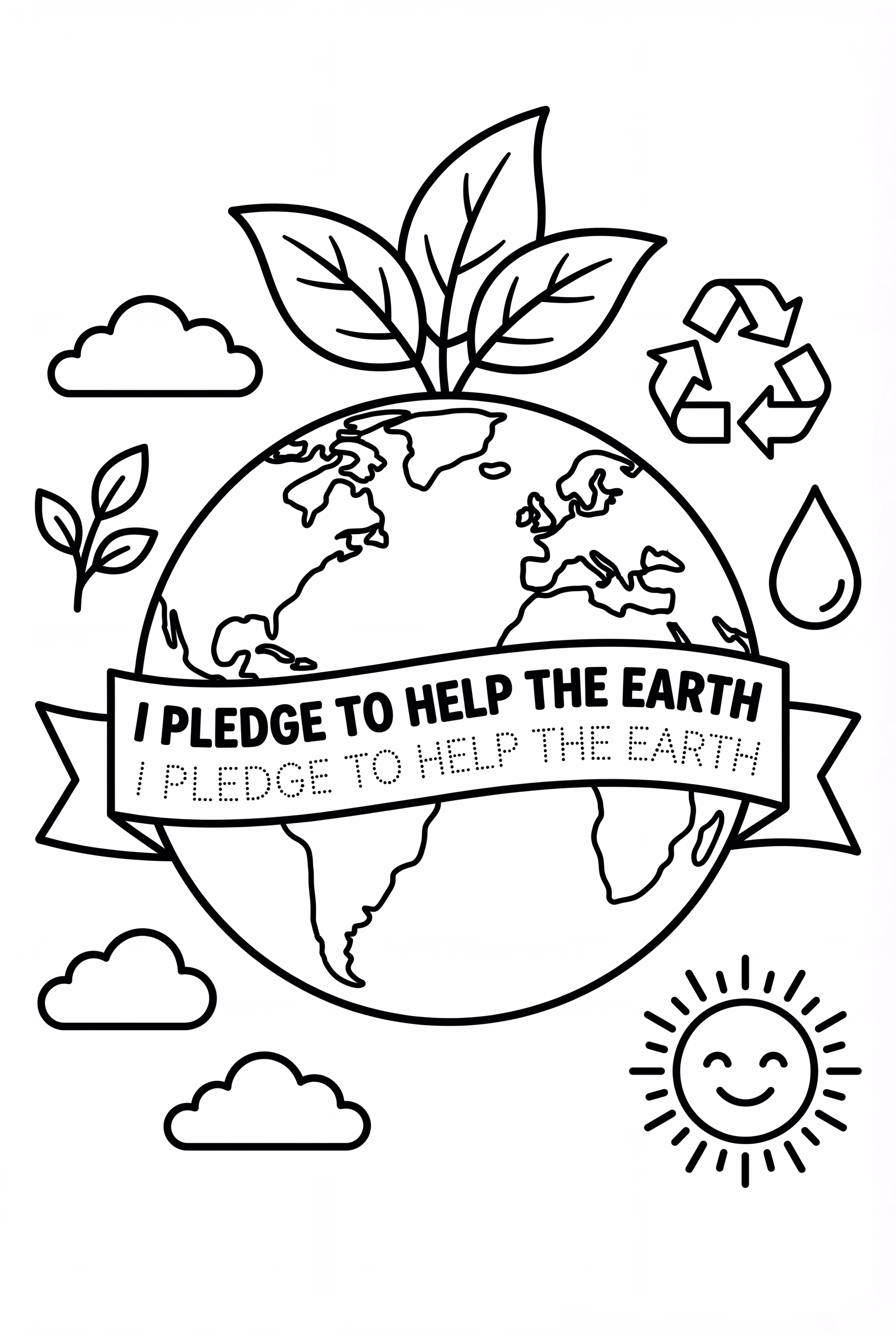 地球日 地球日誓言牌