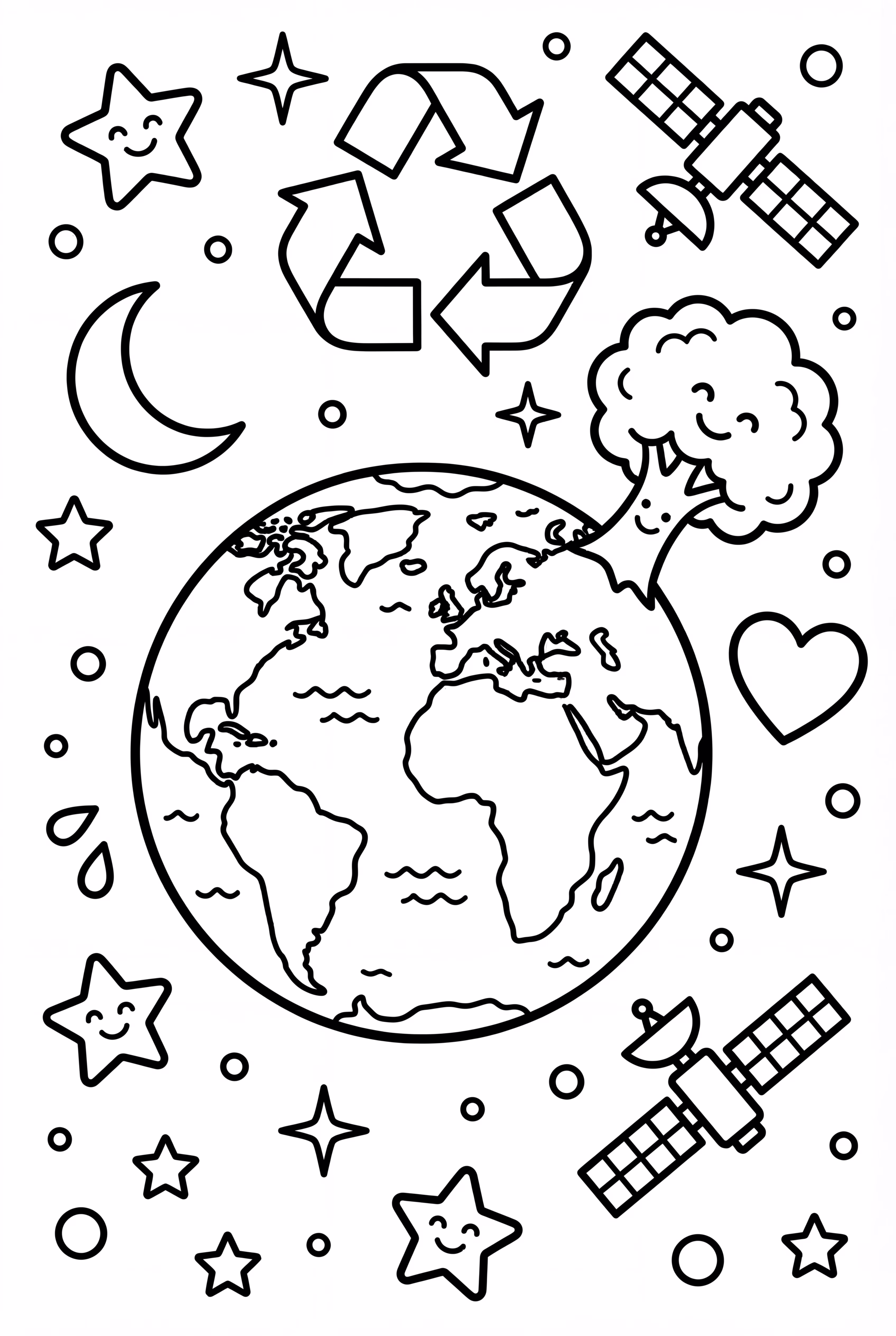 Earth Day Earth Floating In Space