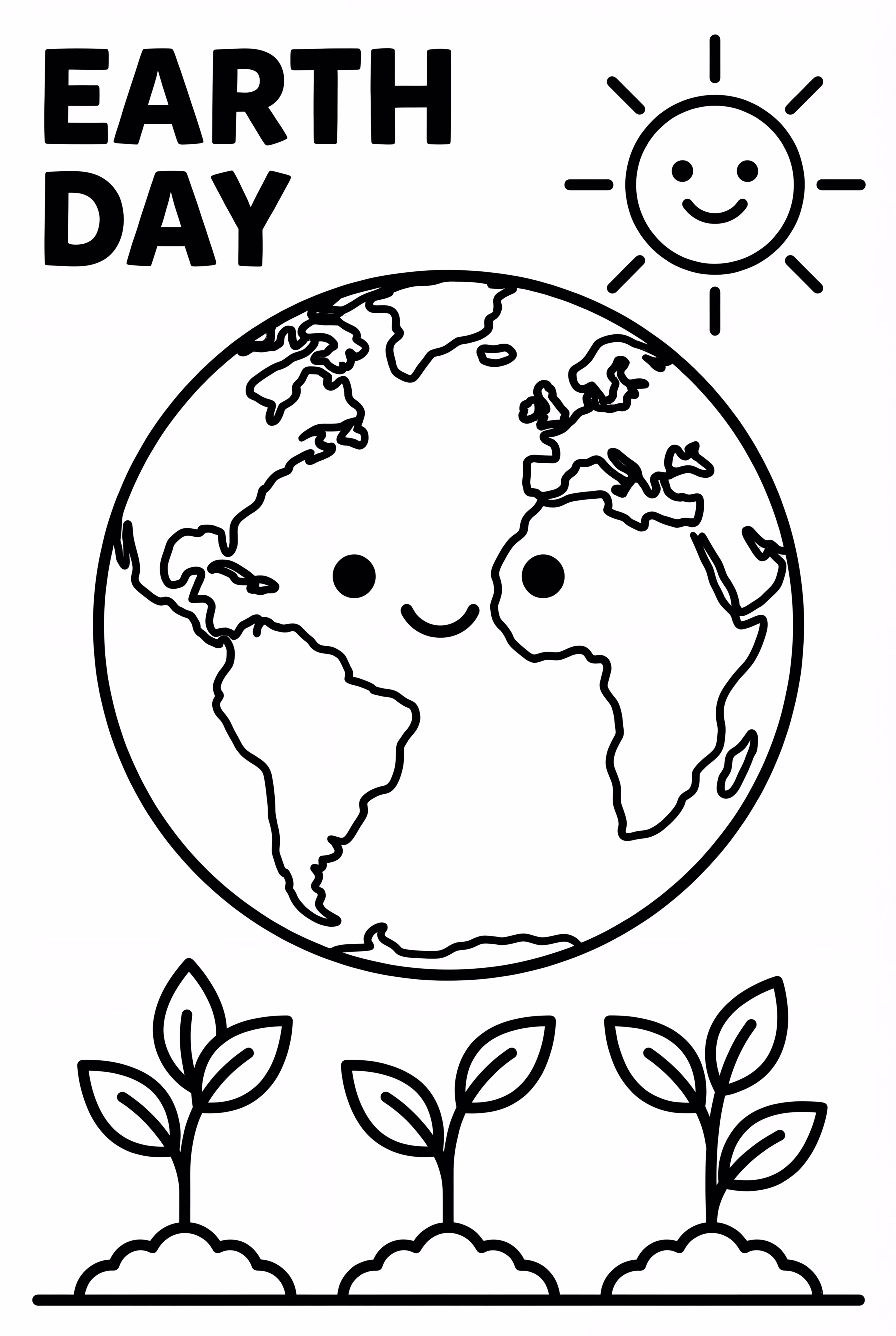 Earth Day Earth With Growth Chart