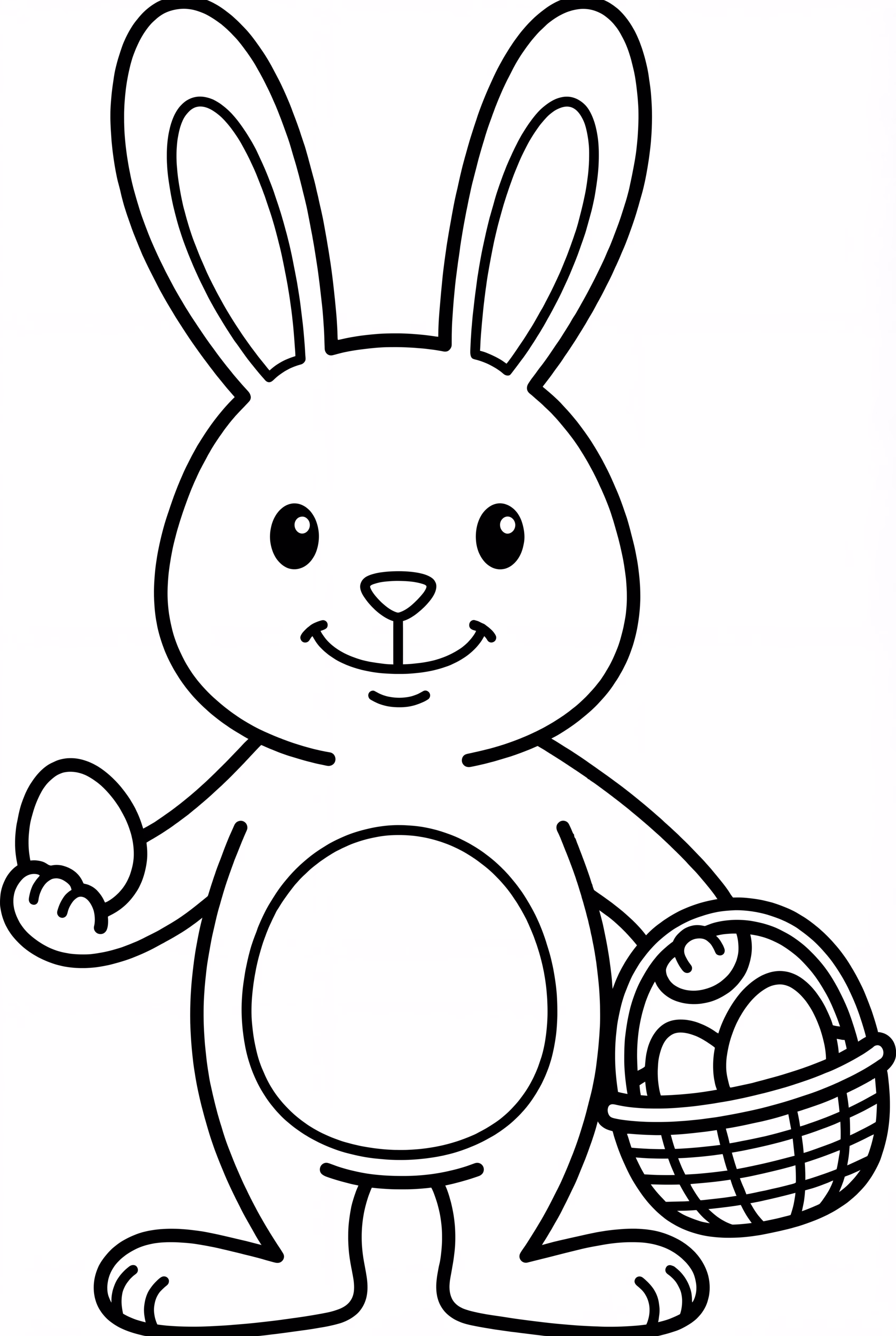 Easter Bunny Holding A Small Basket