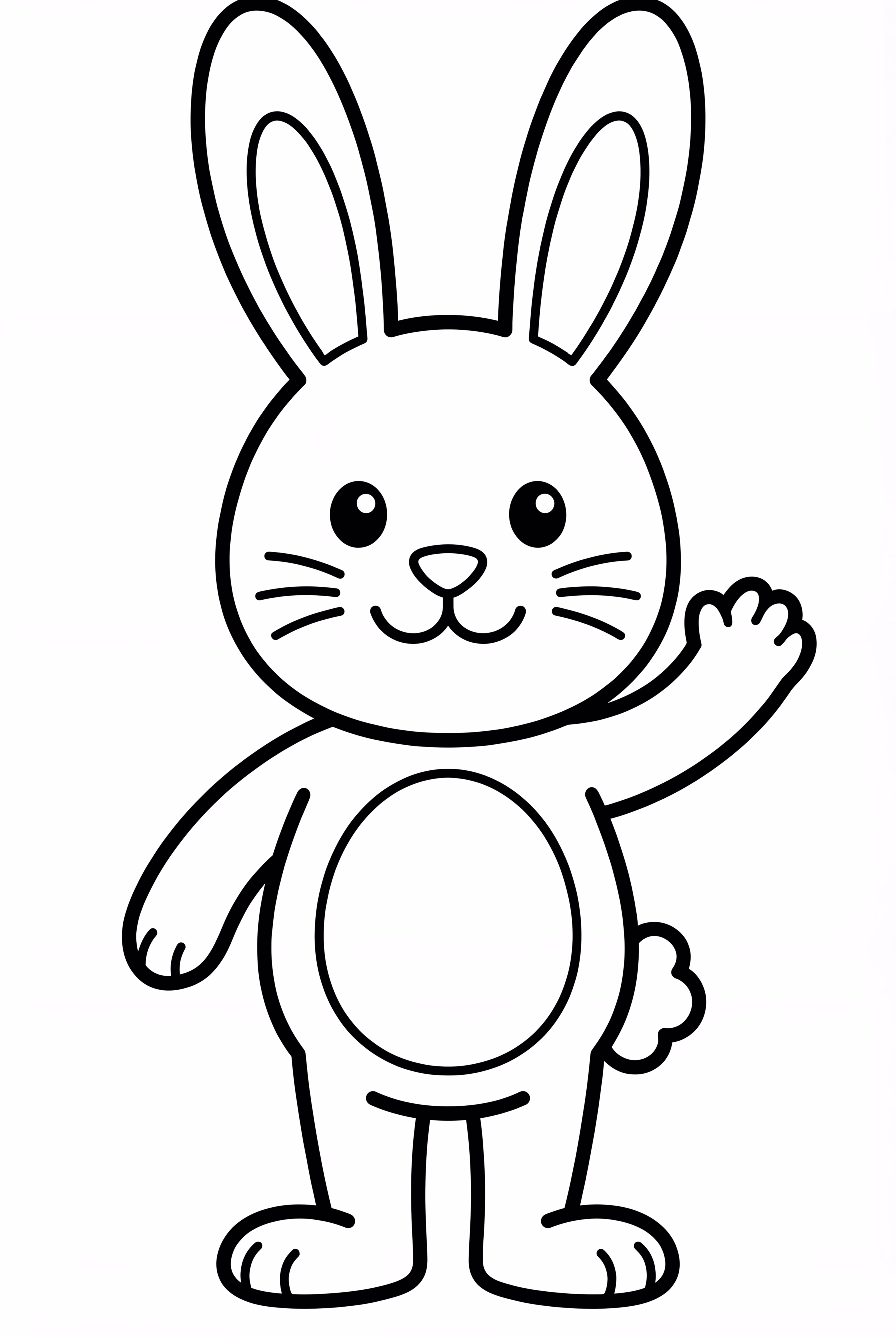 Easter Bunny Waving Hello