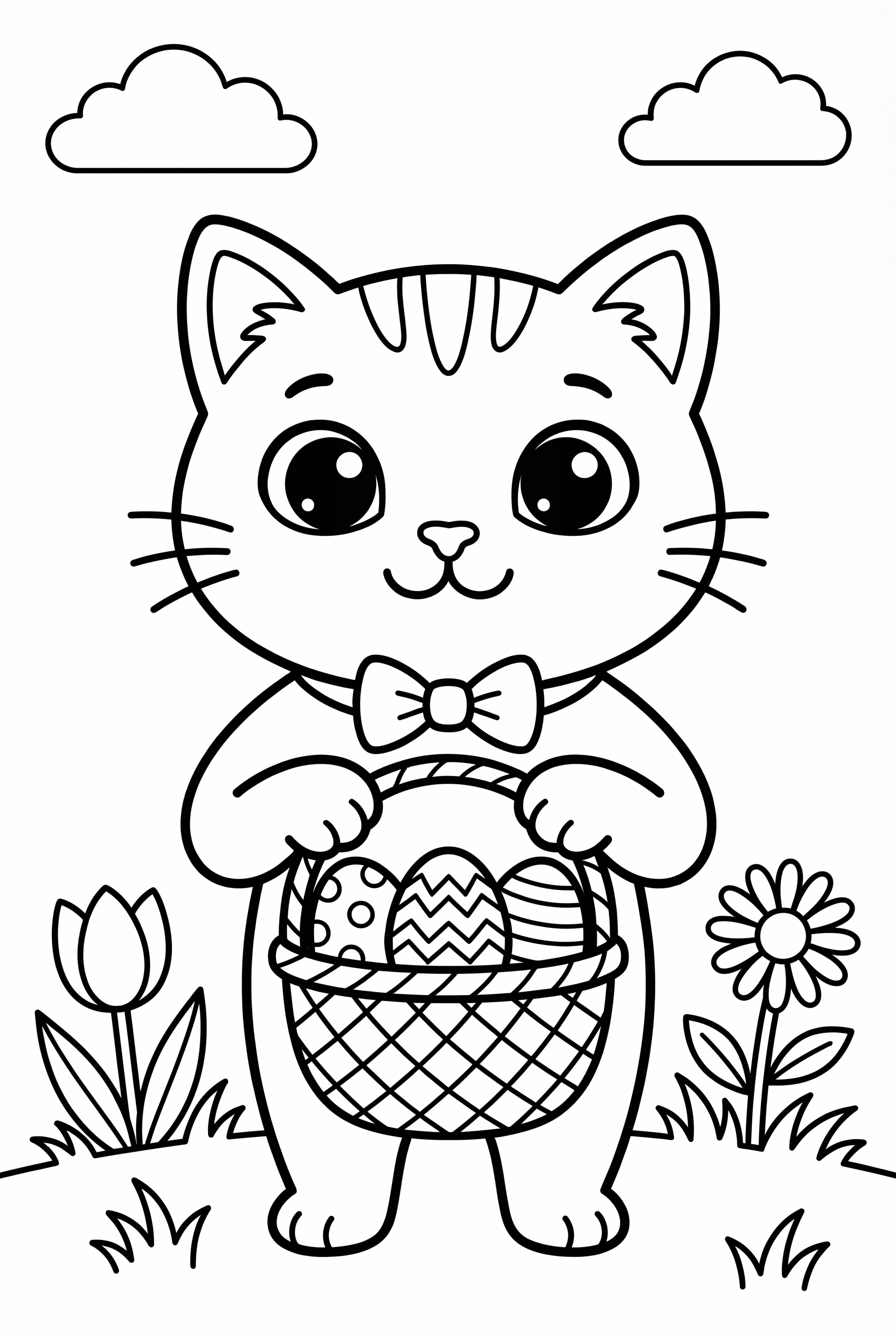 Easter Cat Carrying Basket
