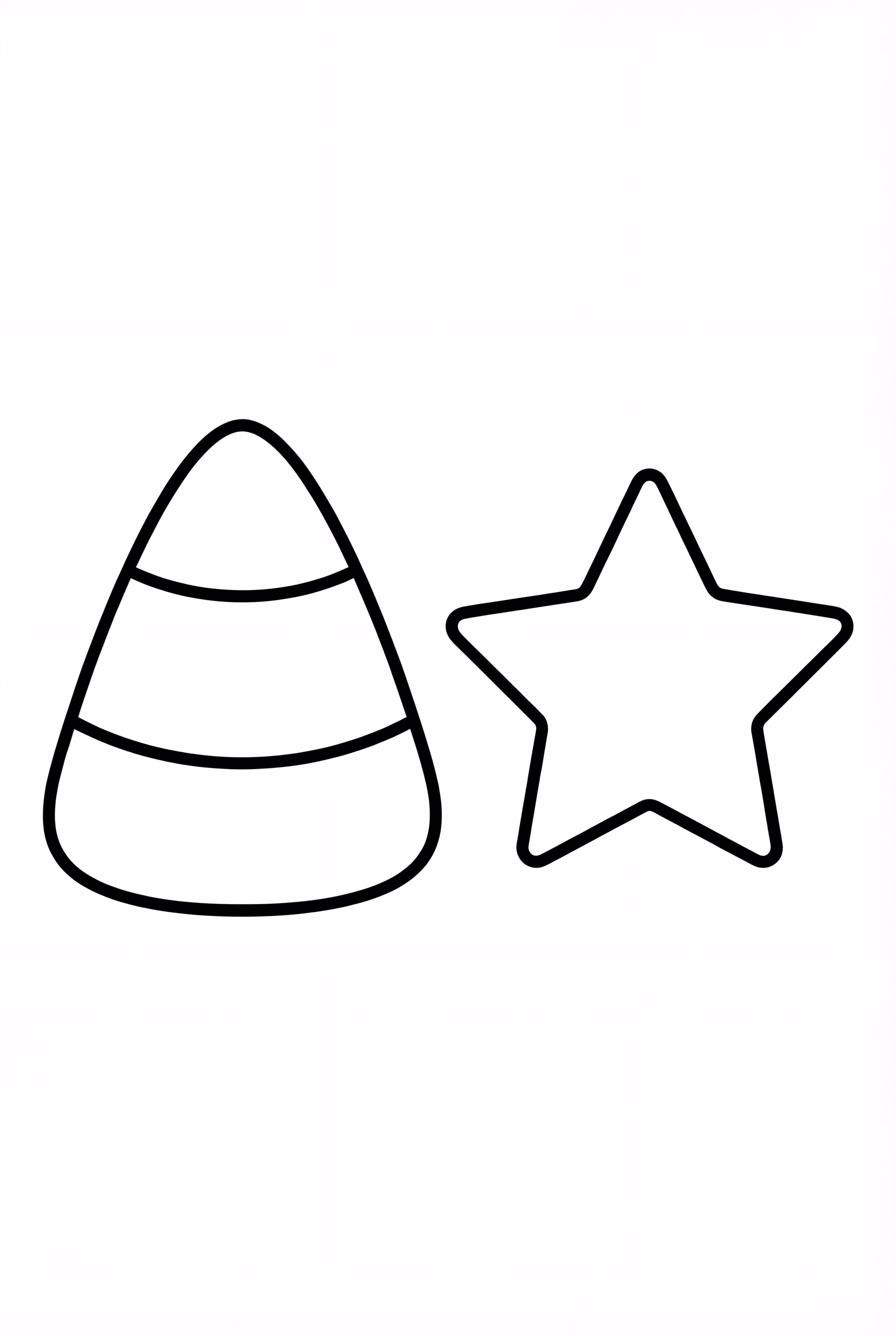 簡單的糖果玉米和星星