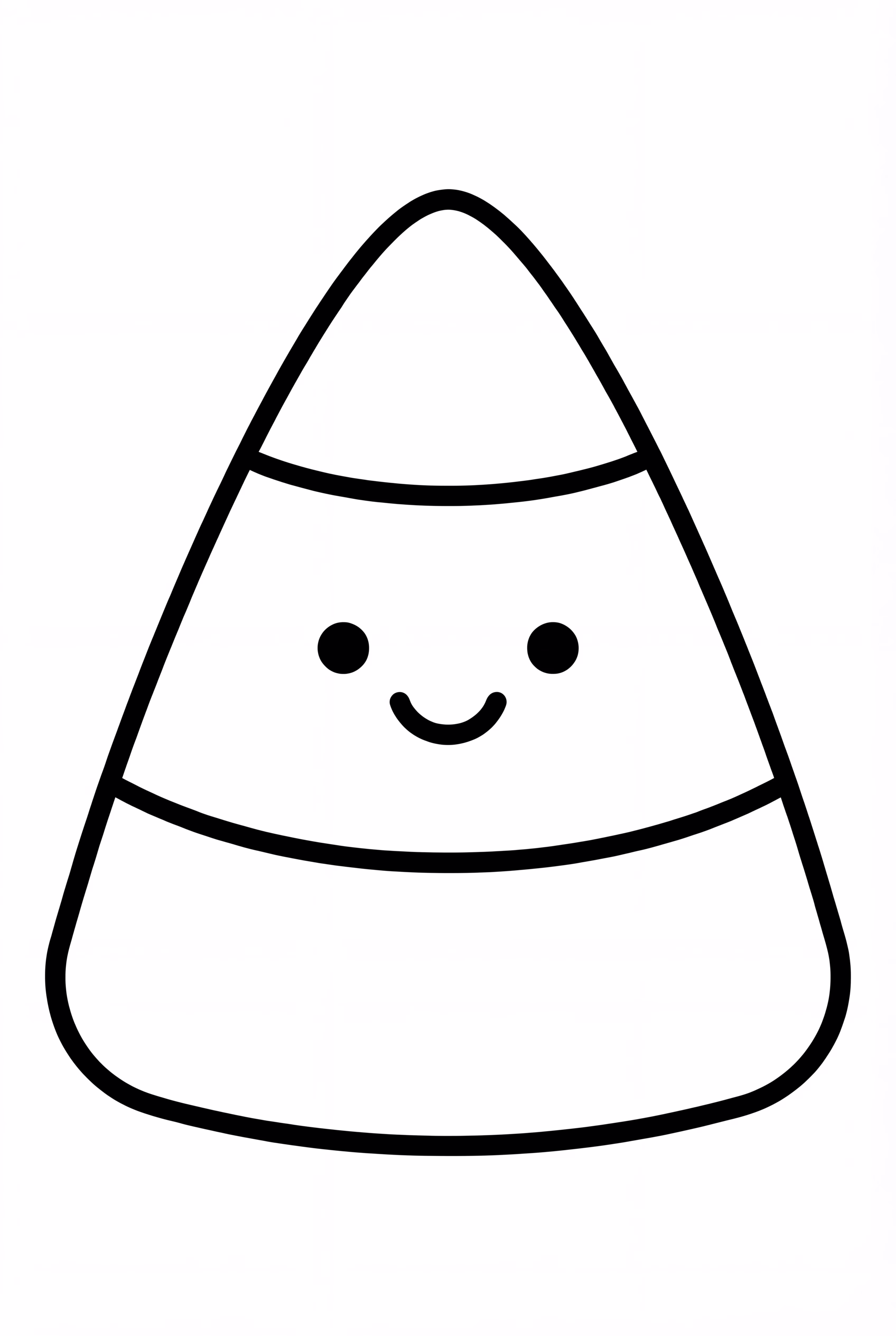 Easy Candy Corn Outline