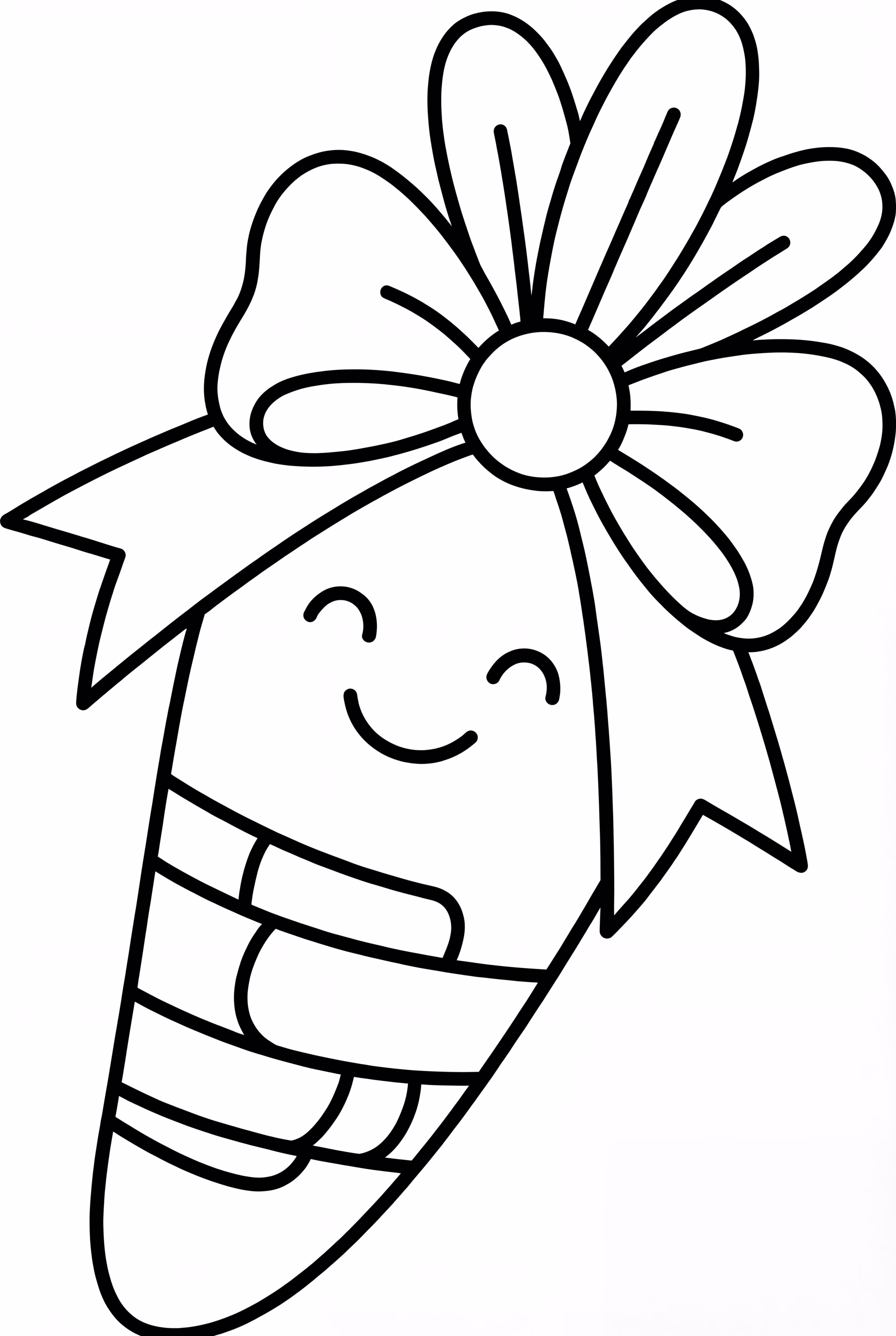 带蝴蝶结的简单胡萝卜形状