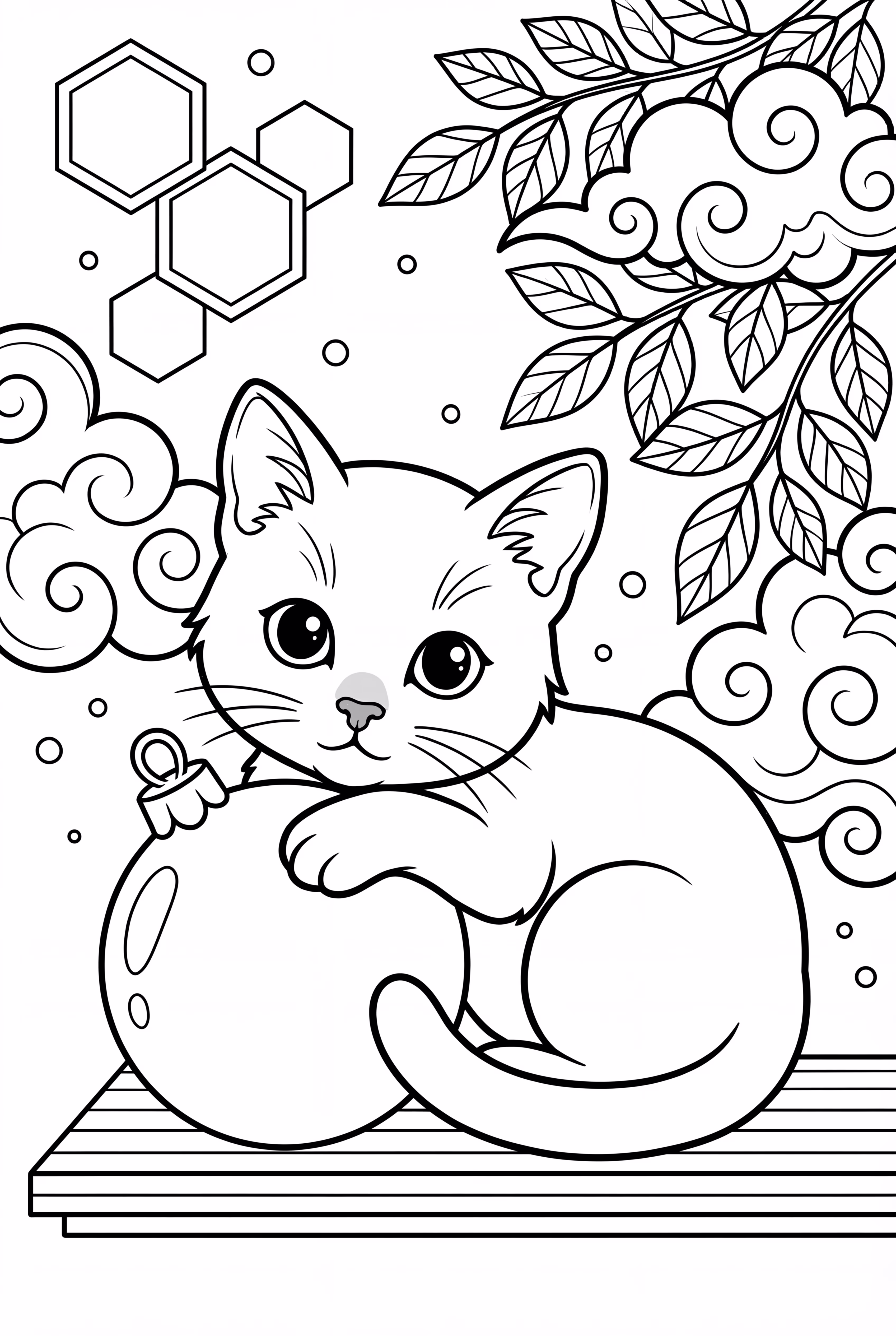 Easy cute kitten sleeping