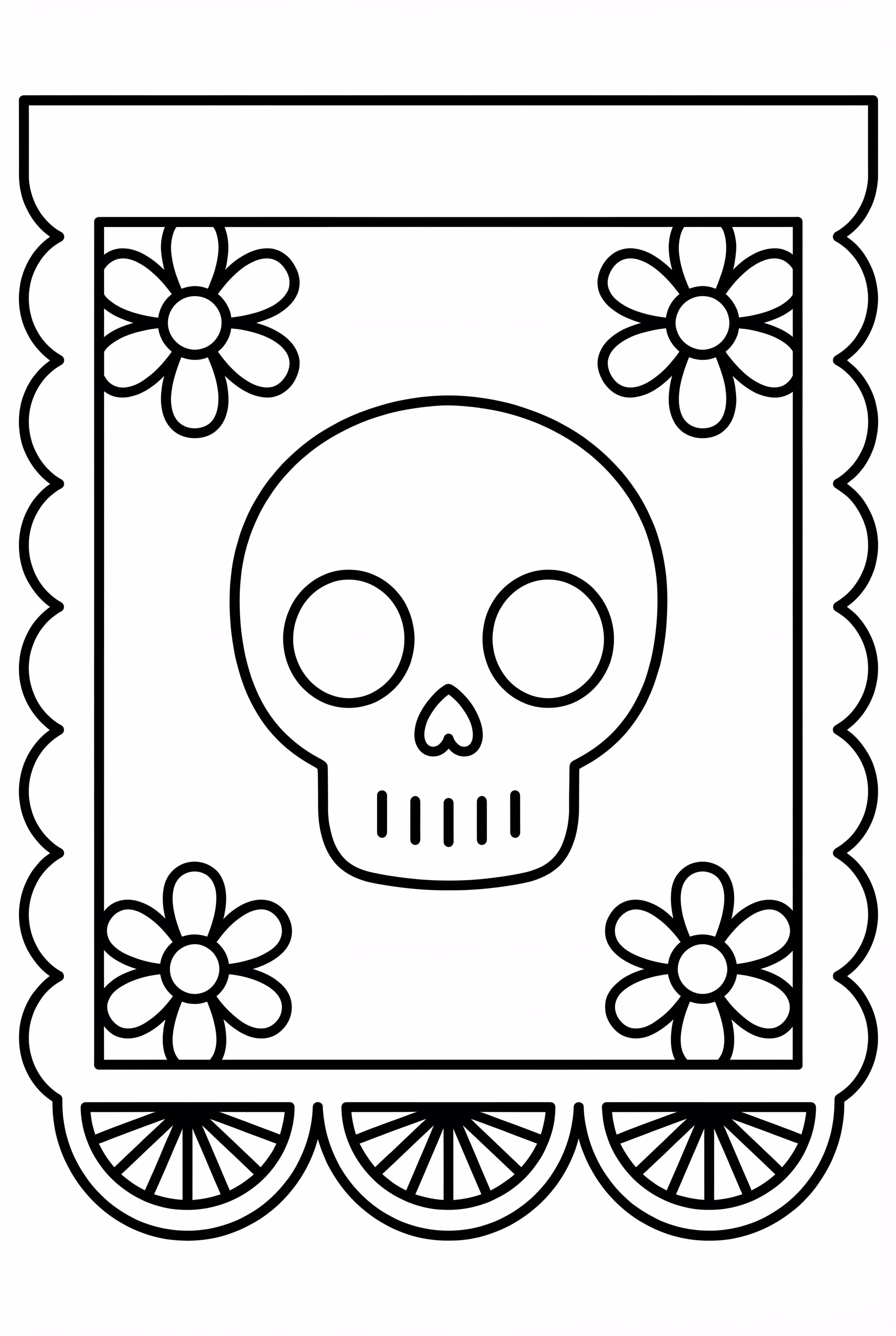 Einfaches Día de los Muertos Papel Picado