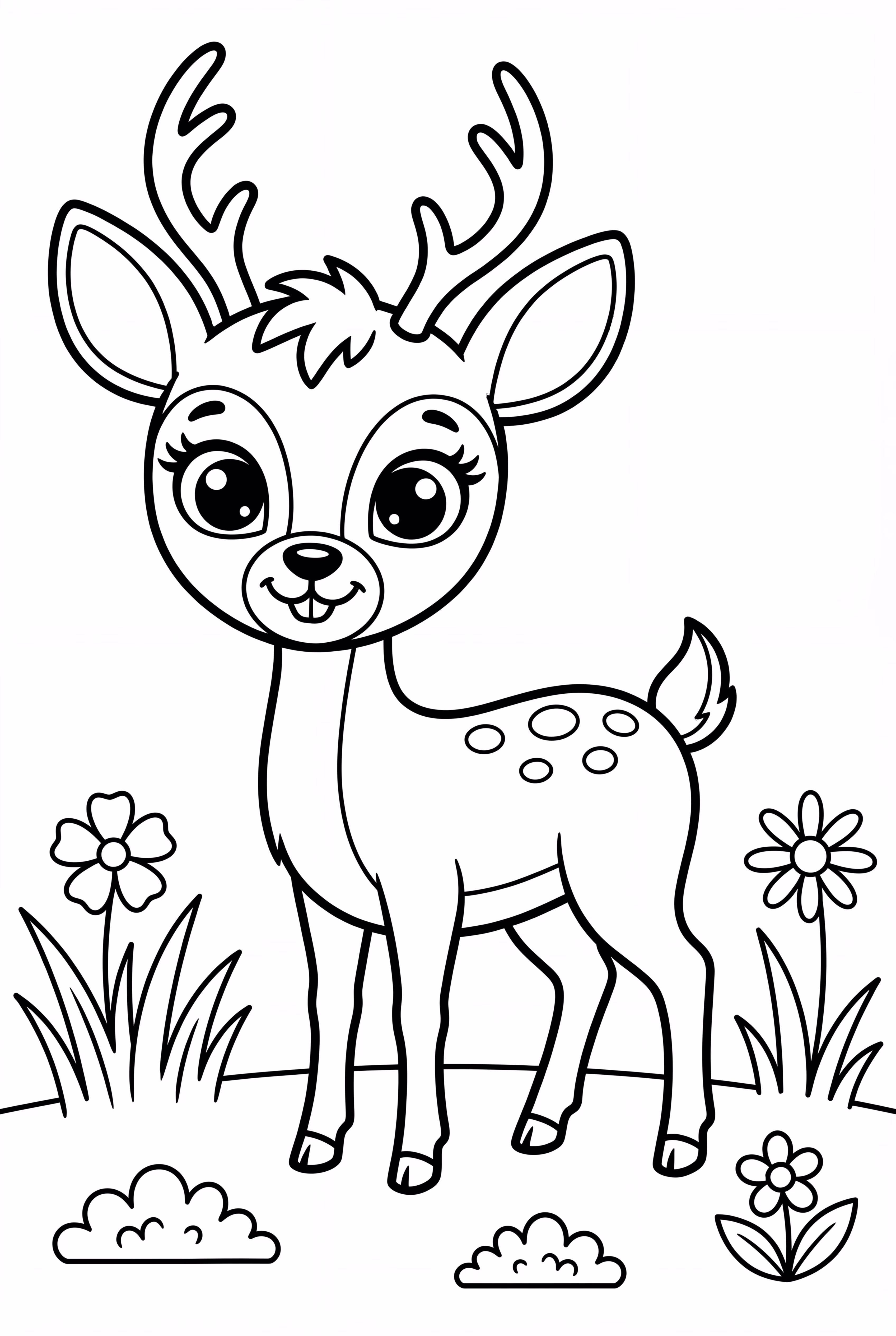 Easy Deer Drawing