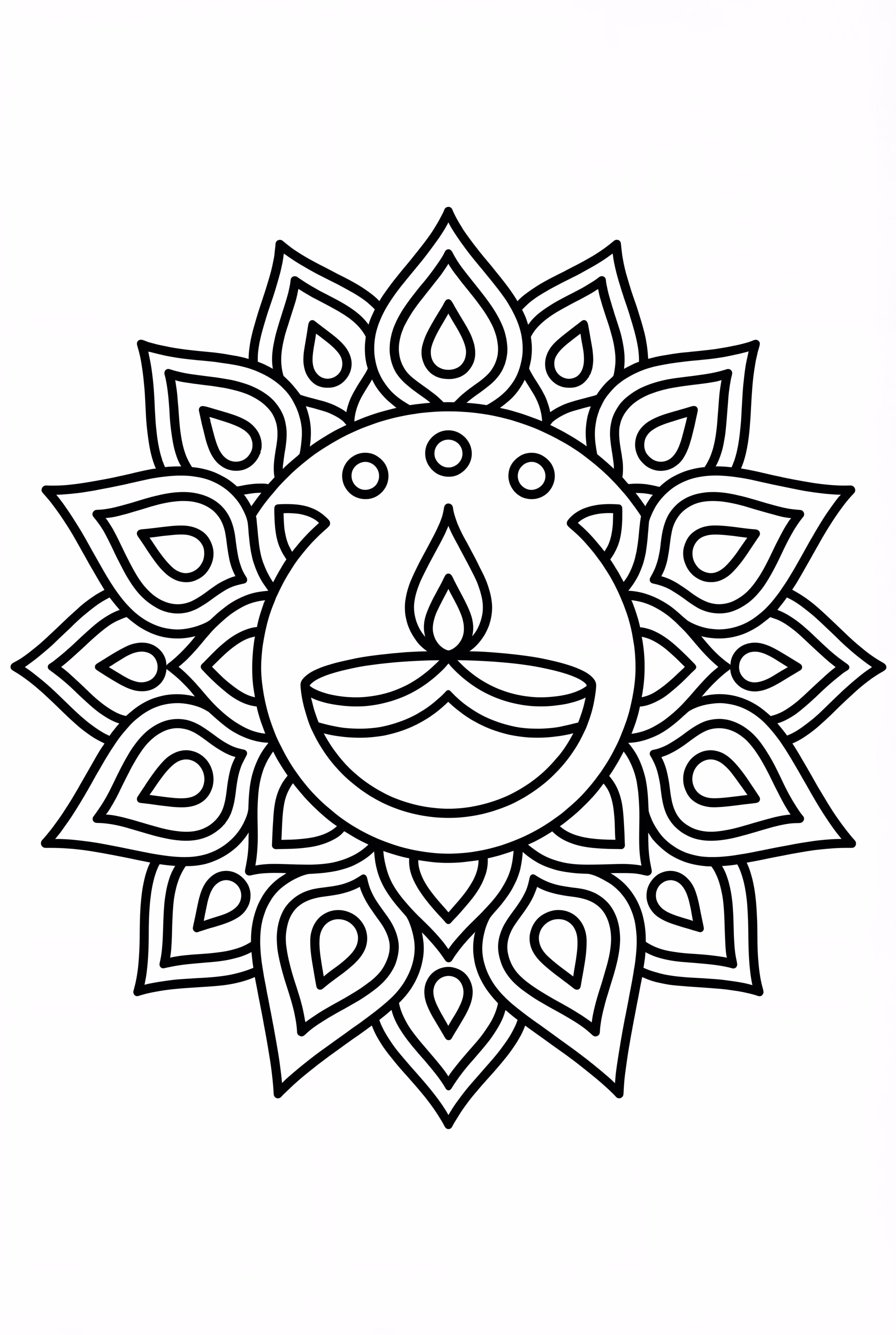 Easy Diwali Rangoli For Kids