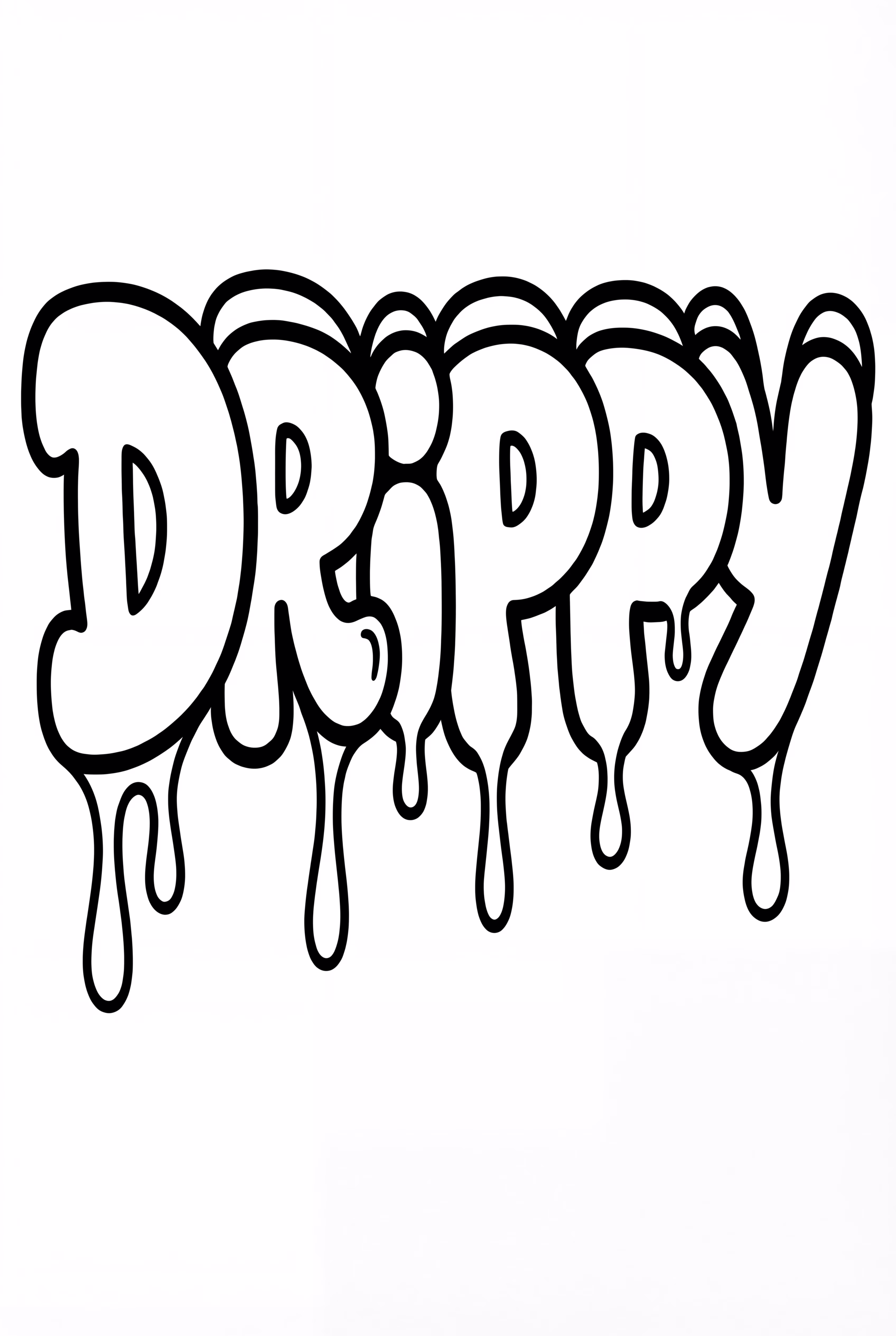 Easy Drippy Graffiti Letters