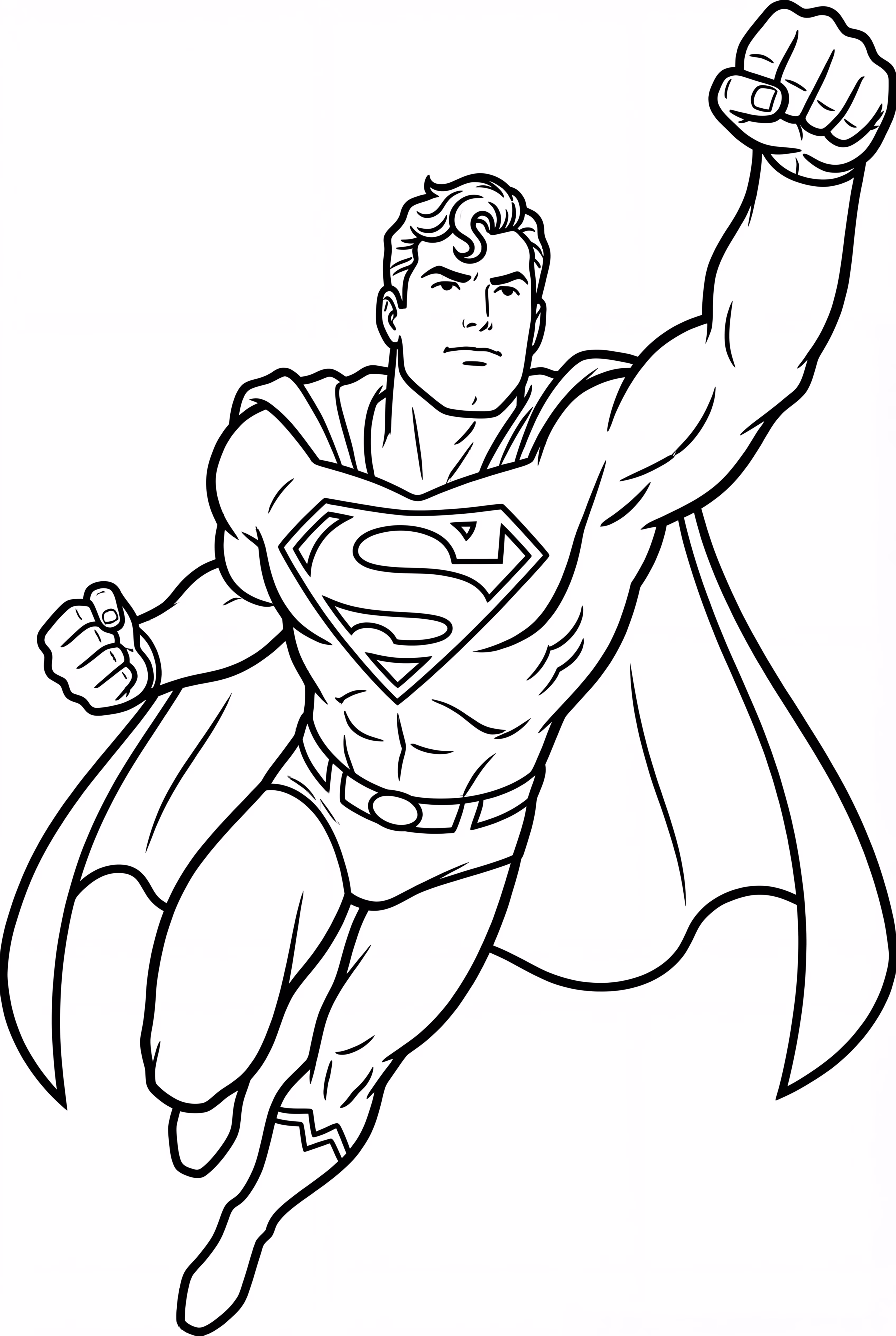 簡單飛行的超人剪影