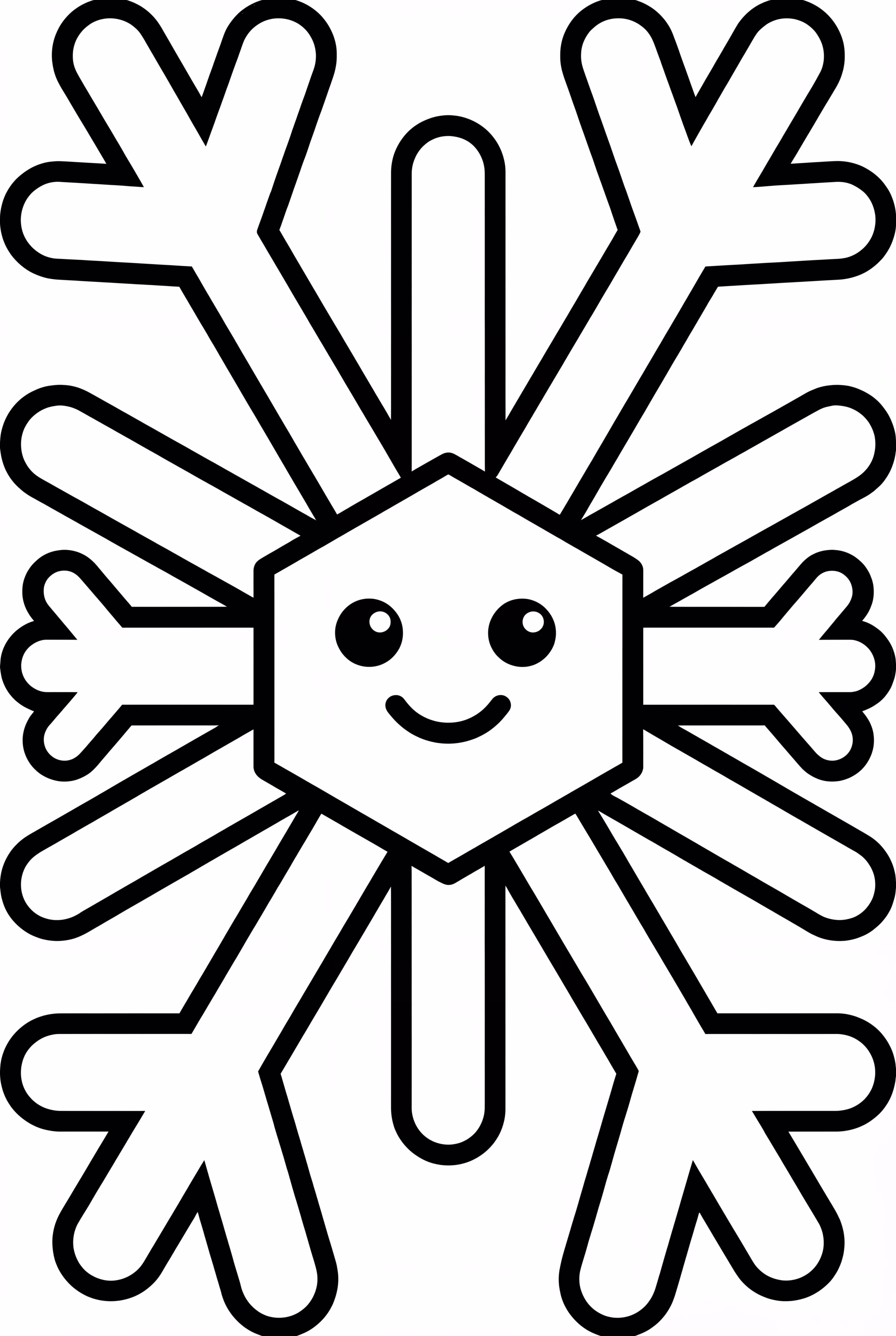 簡単な四つの星の雪の結晶