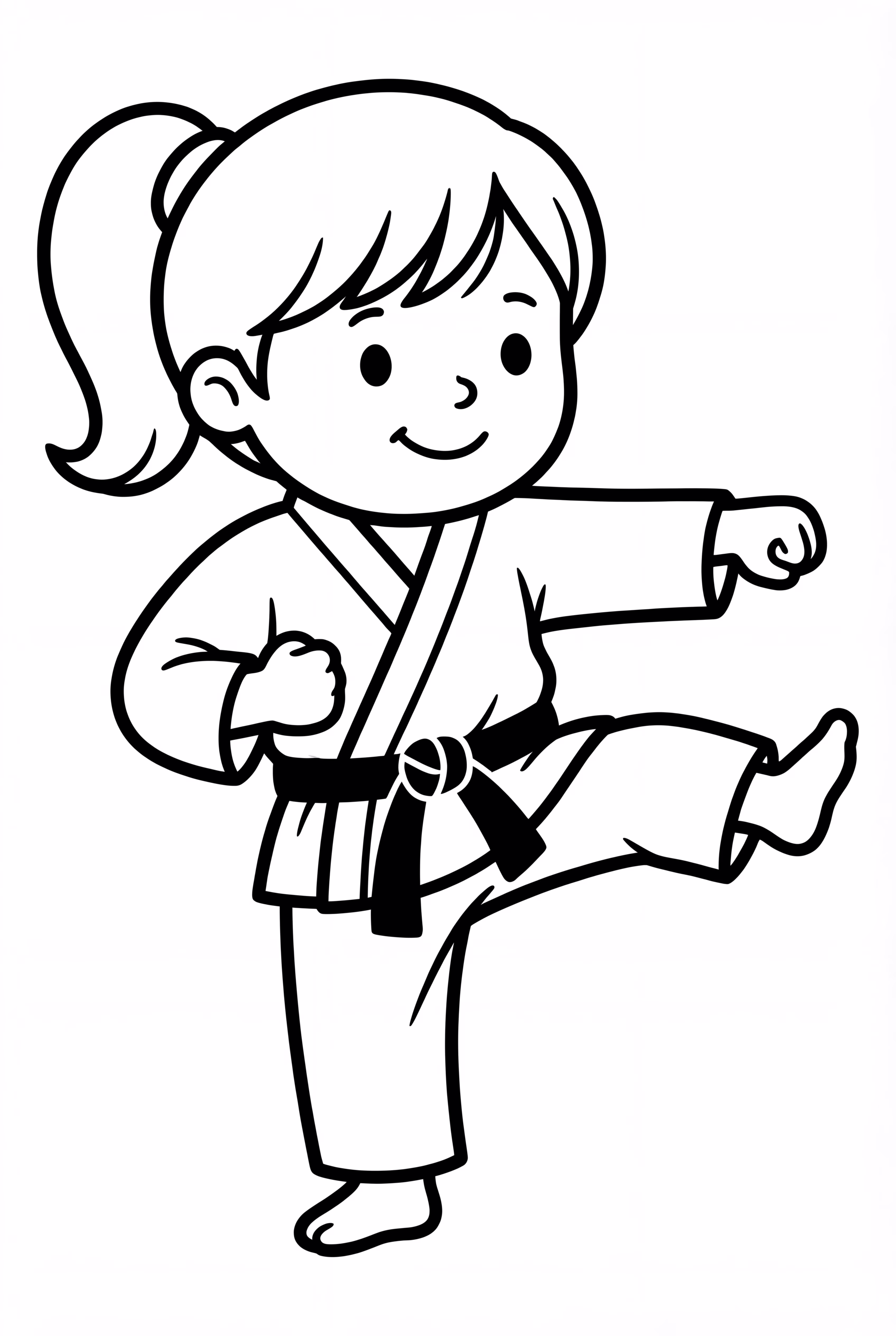 Easy Karate Kicking Pose