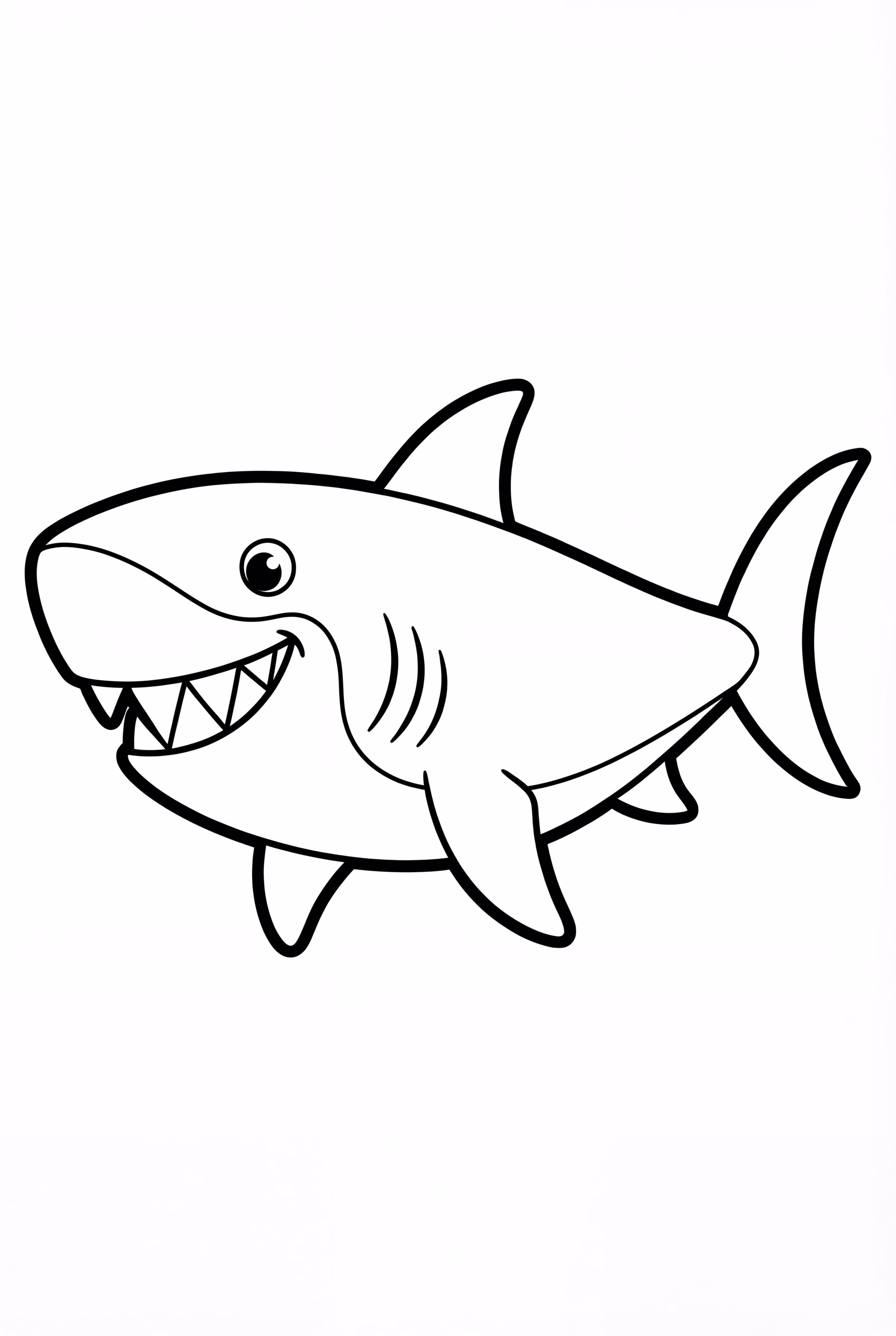 Easy Megalodon Outline