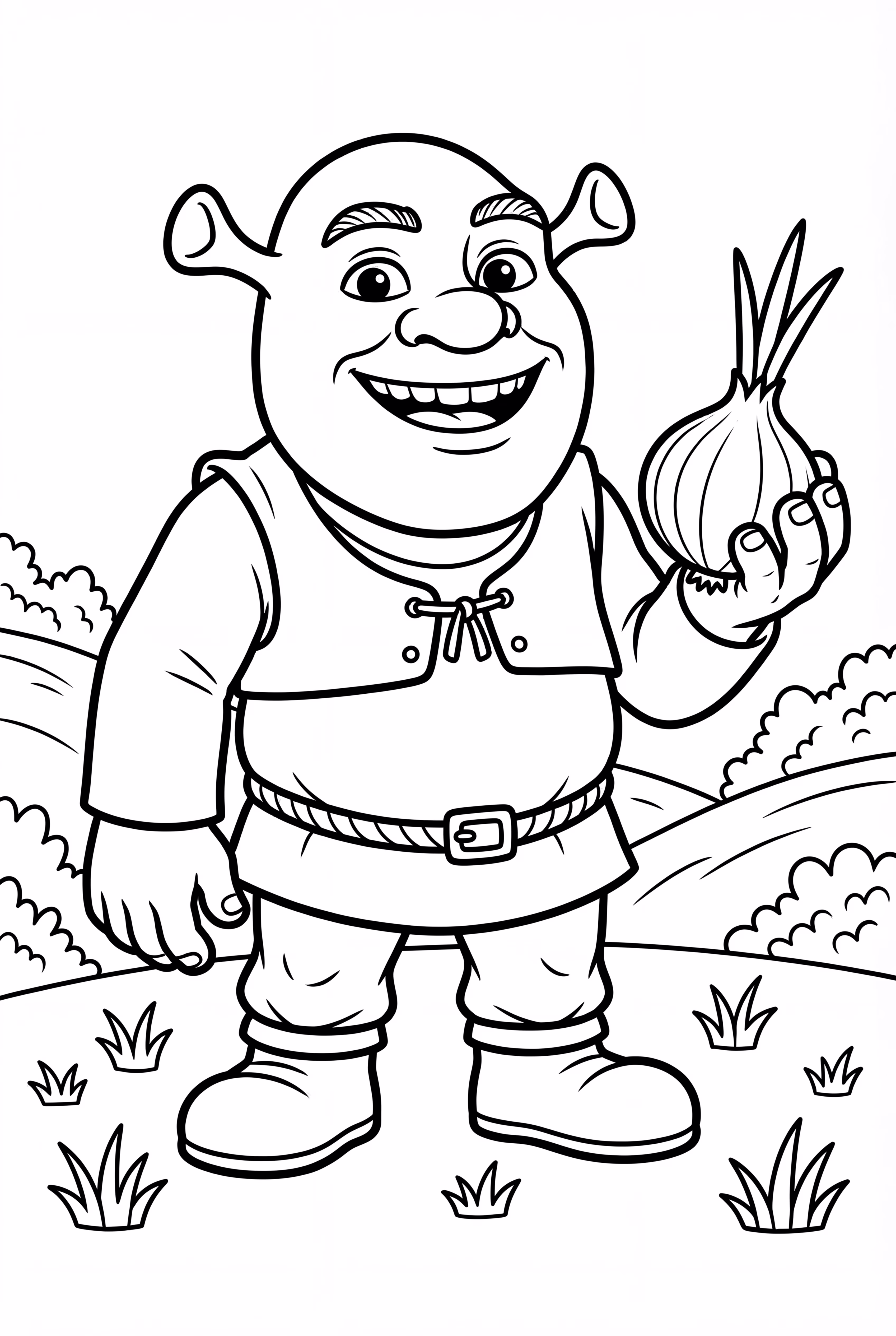 Easy Outline Of Shrek