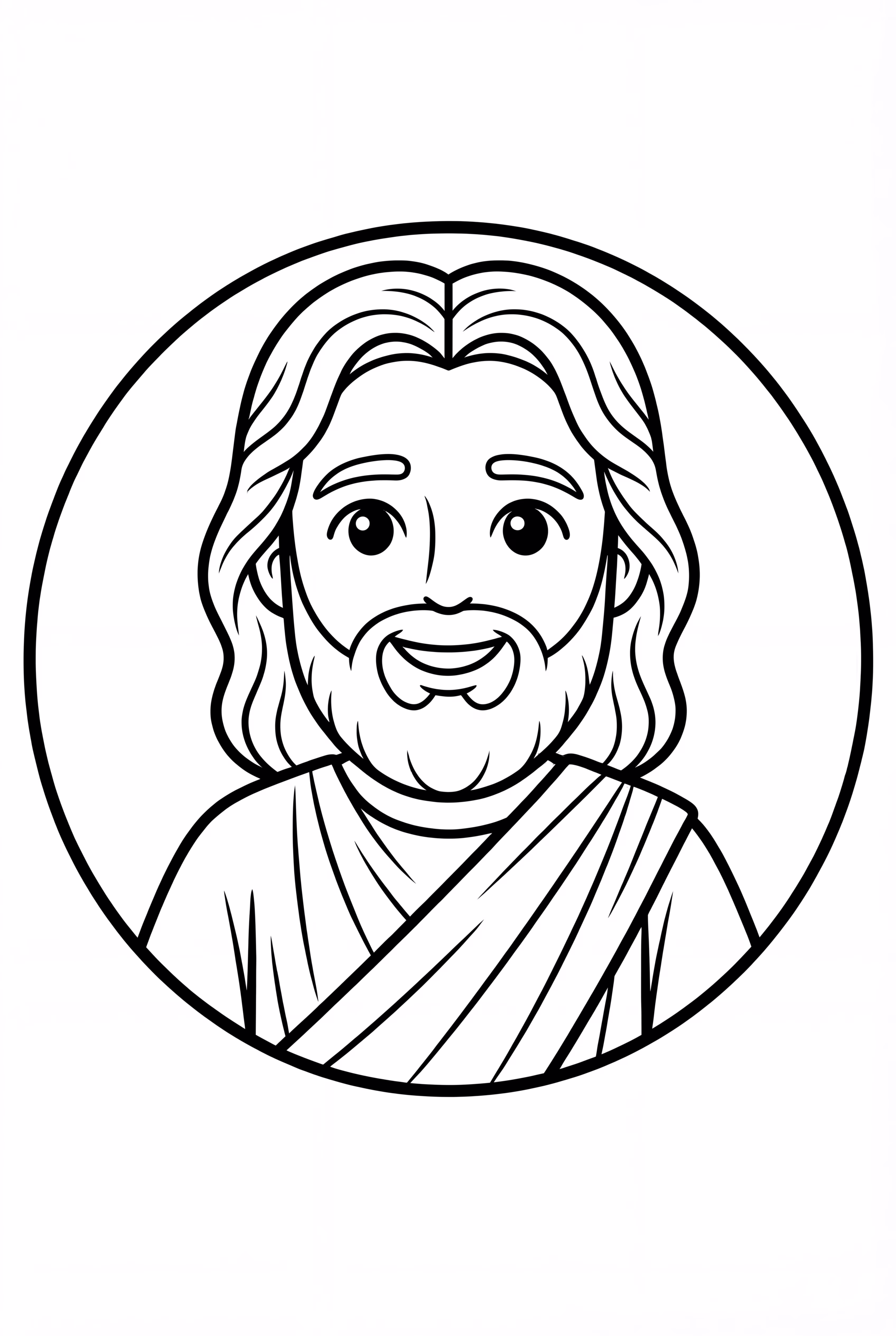 簡單微笑的耶穌肖像