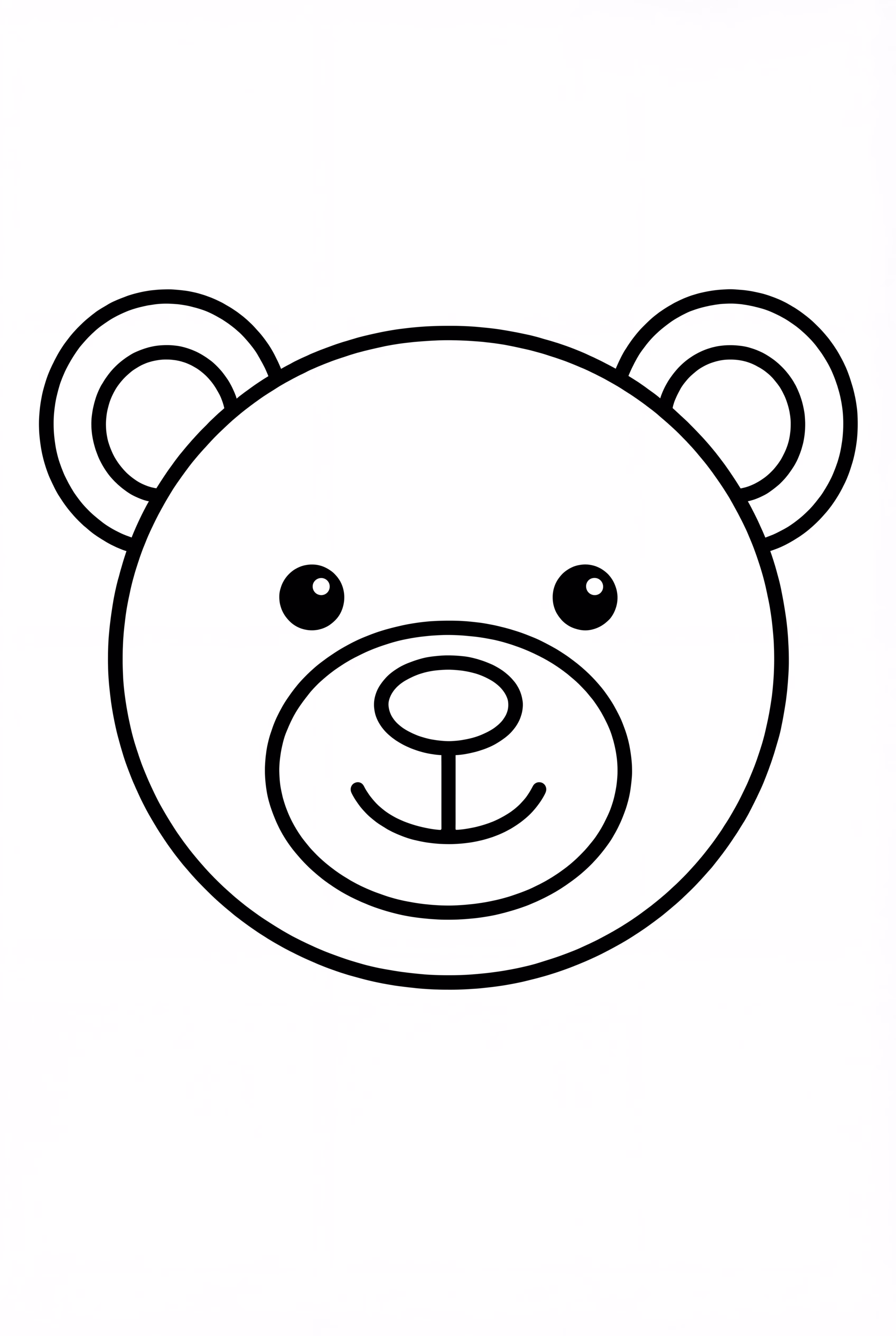 簡単なテディベアの顔