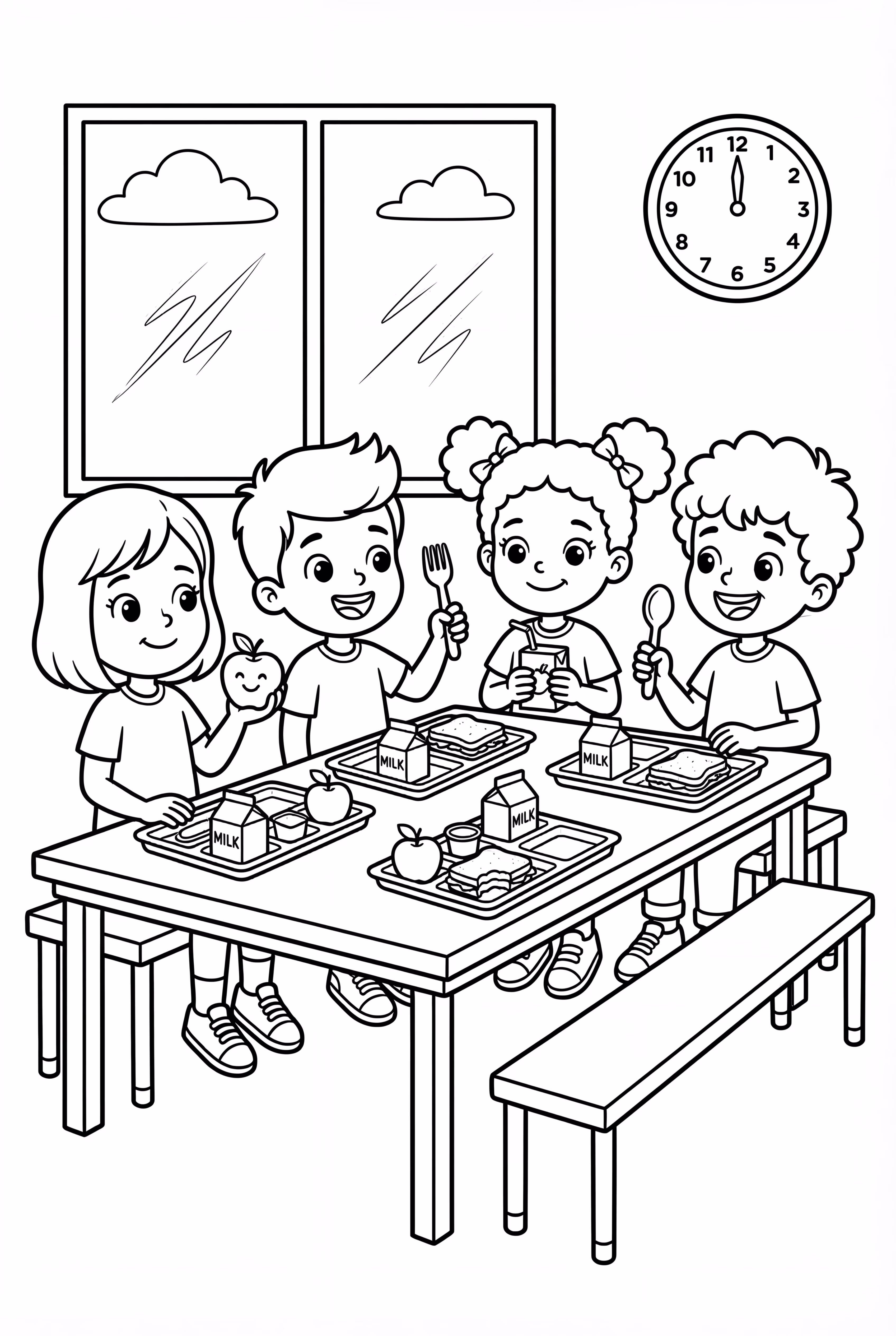 Eating Lunch With Friends Back To School