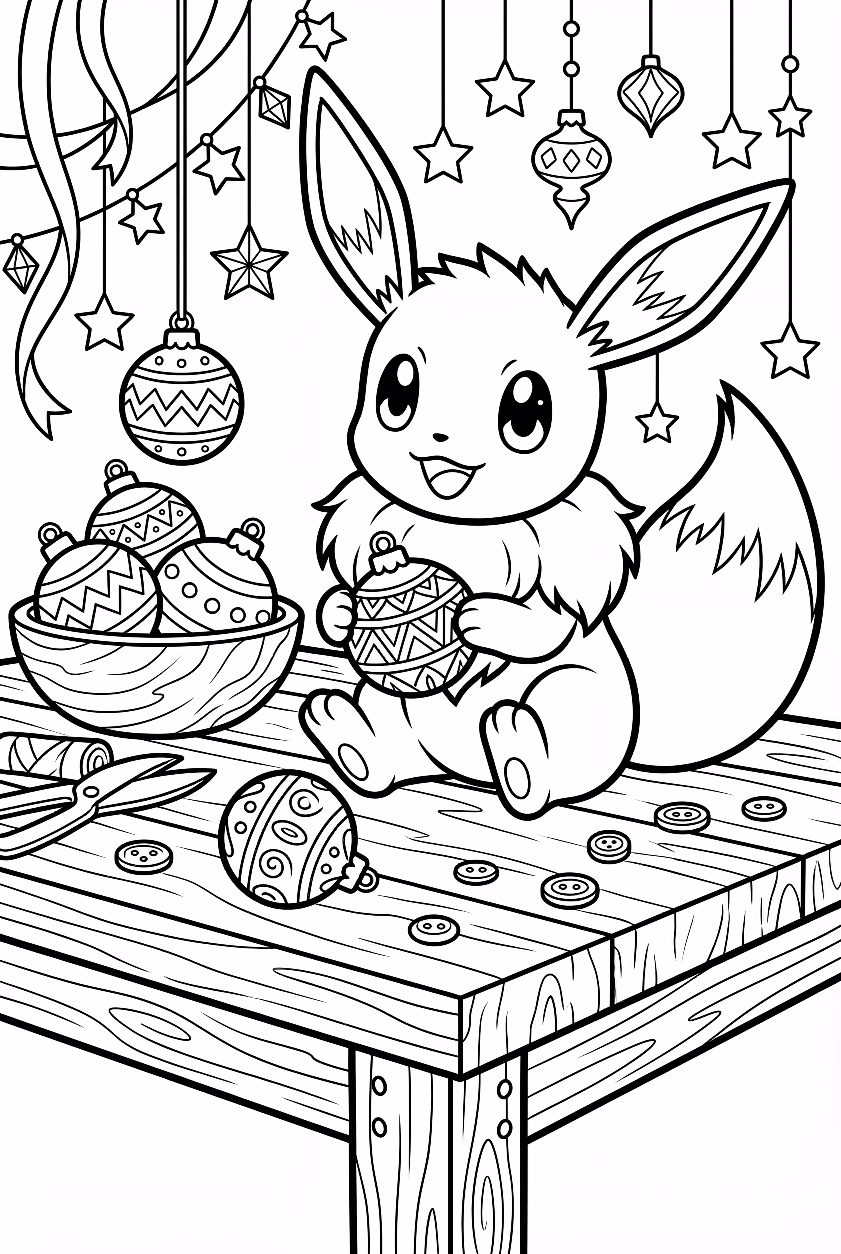 イーブイのクリスマスオーナメント工作