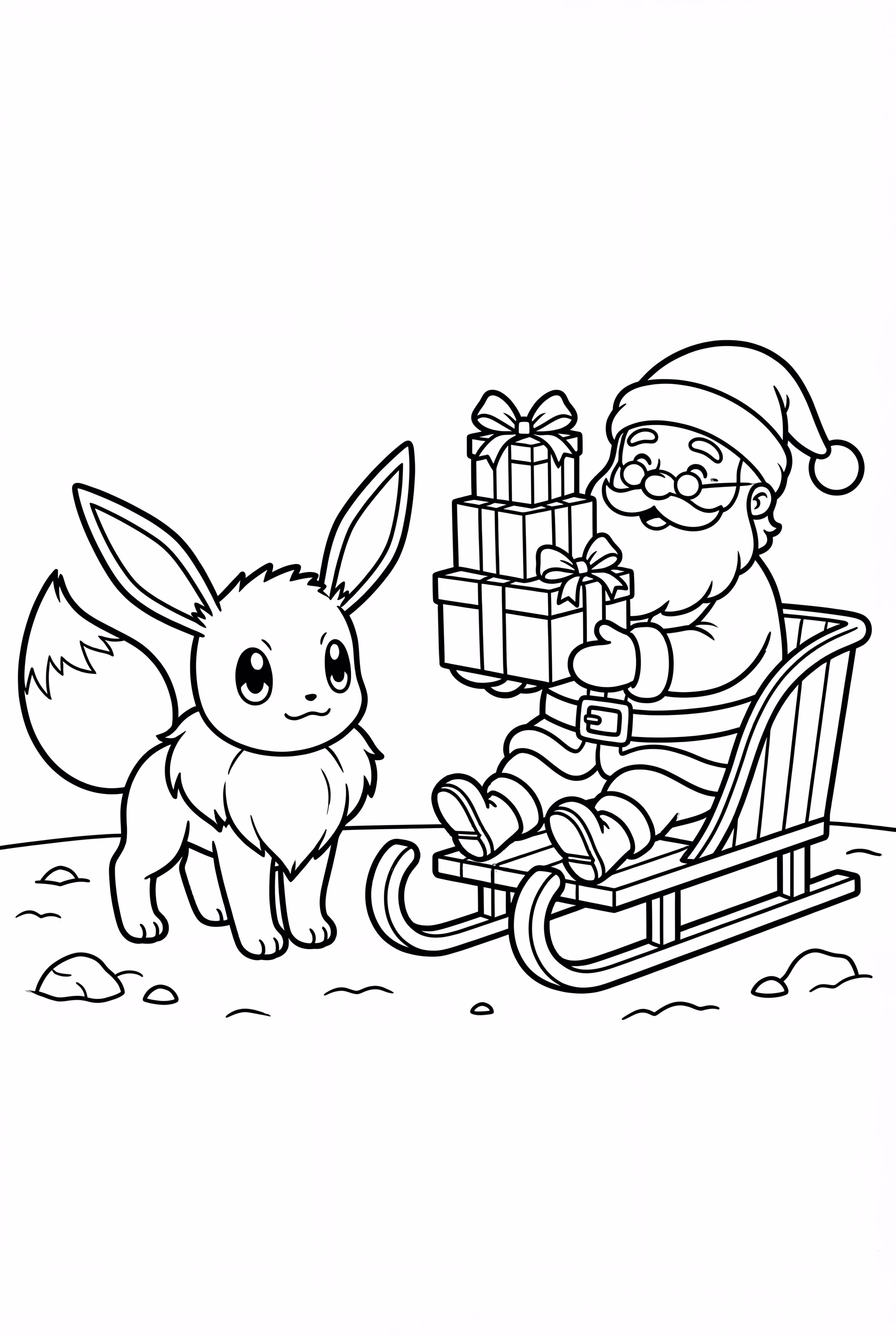 Eevee Christmas Sleigh Ride