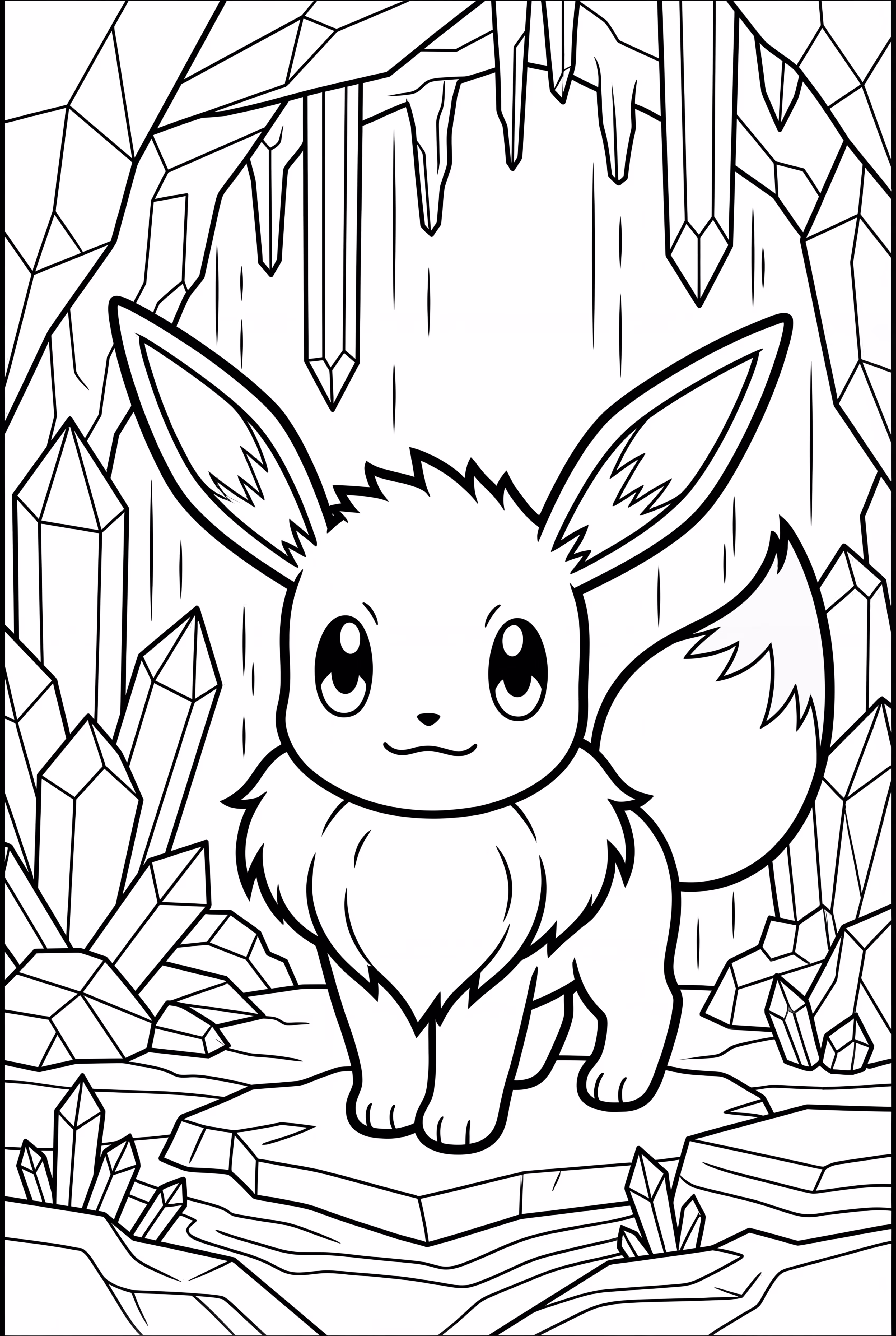 Eevee Exploring Crystal Cave