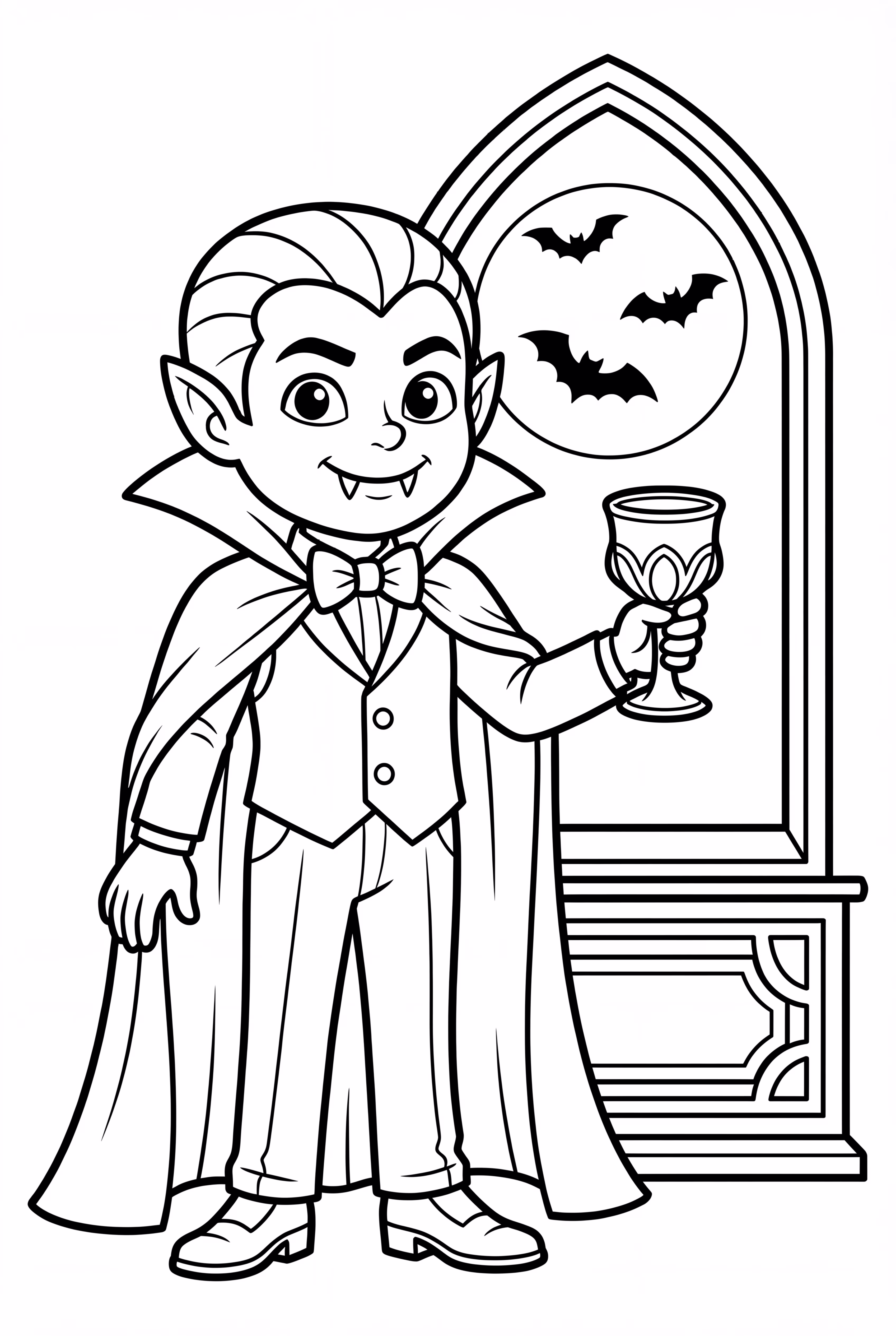 Elegant Vampire With A Goblet