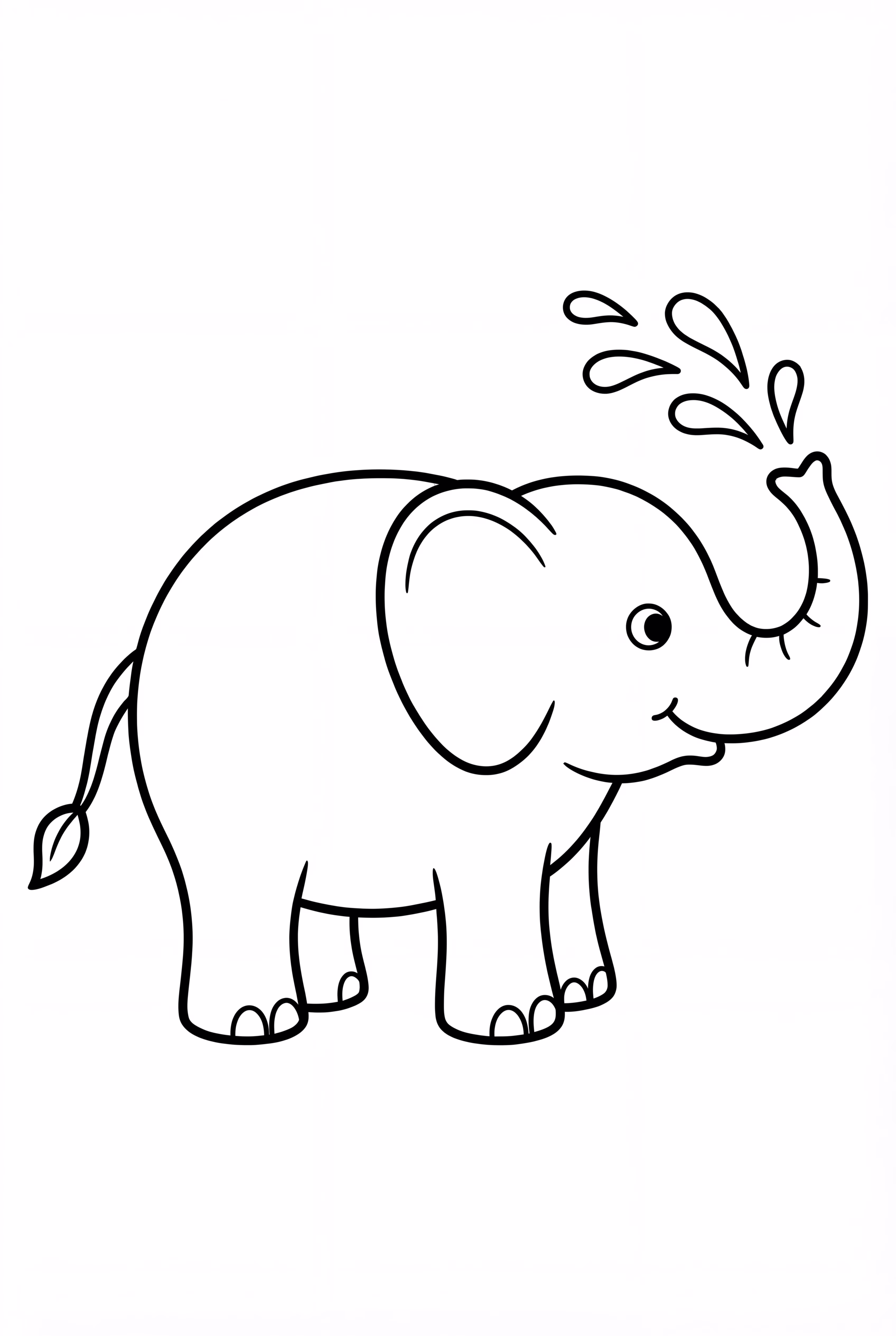 Elephant Spraying Water