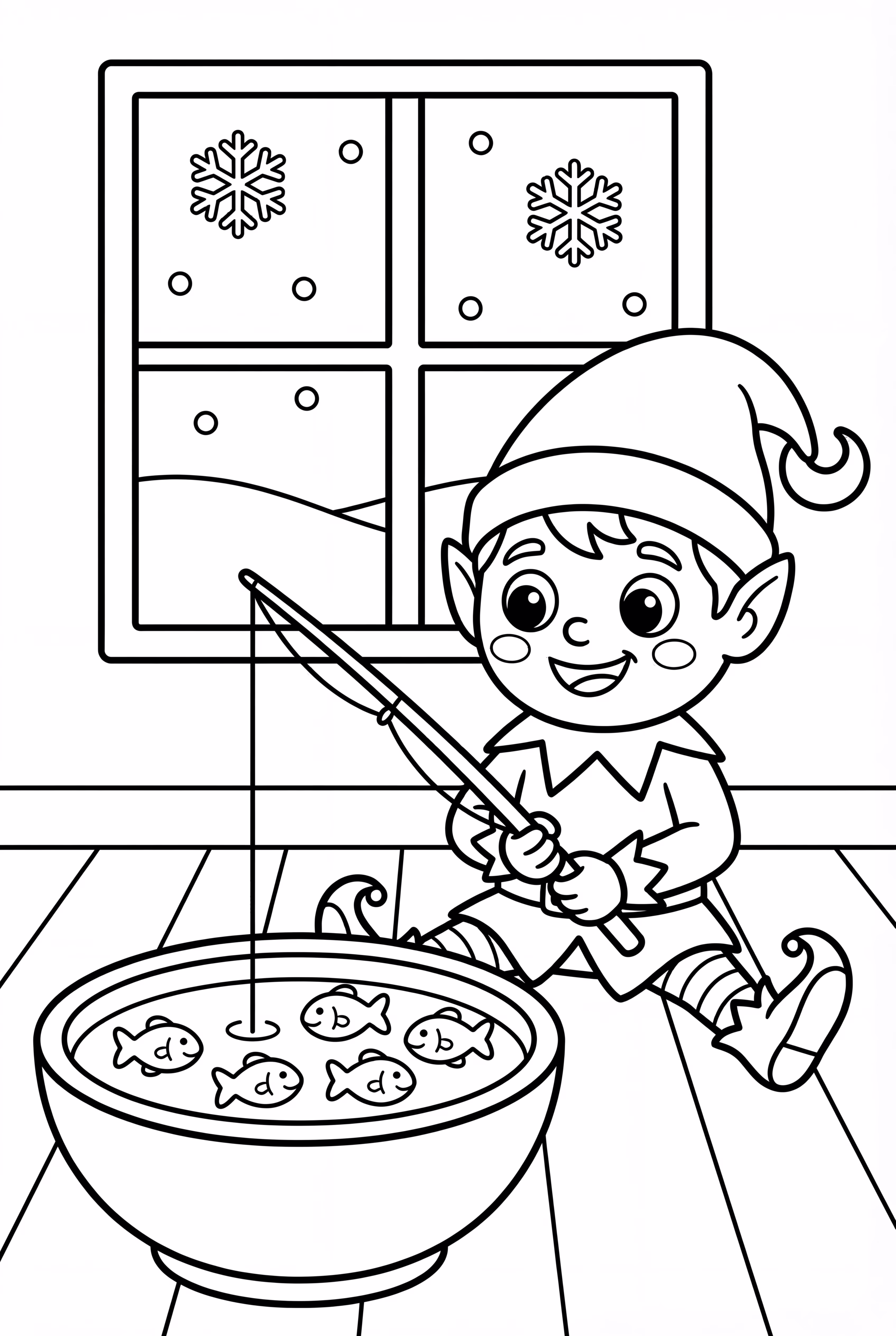 Elf On The Shelf Fishing For Goldfish Crackers
