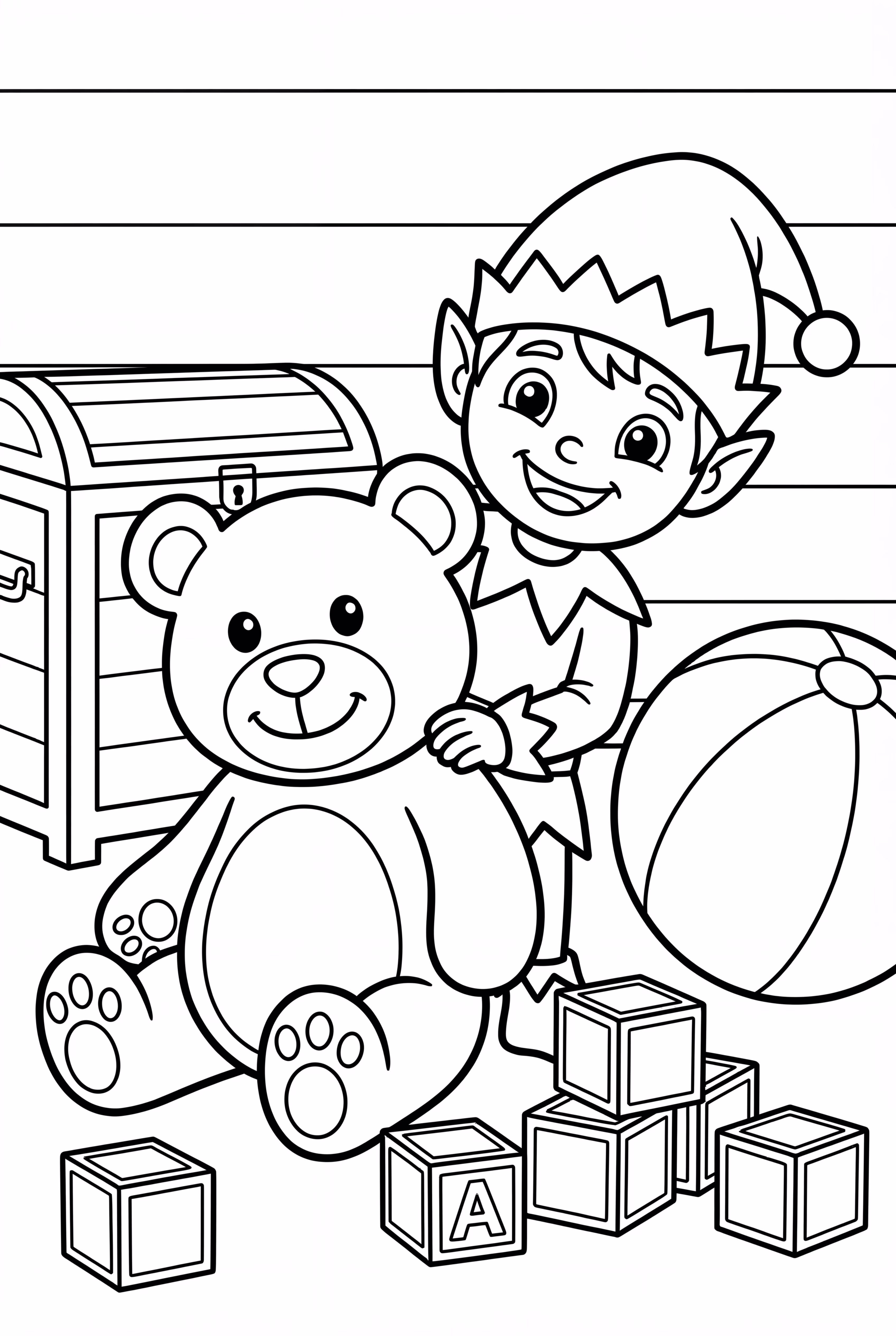 おもちゃの中に隠れているエルフ・オン・ザ・シェルフ