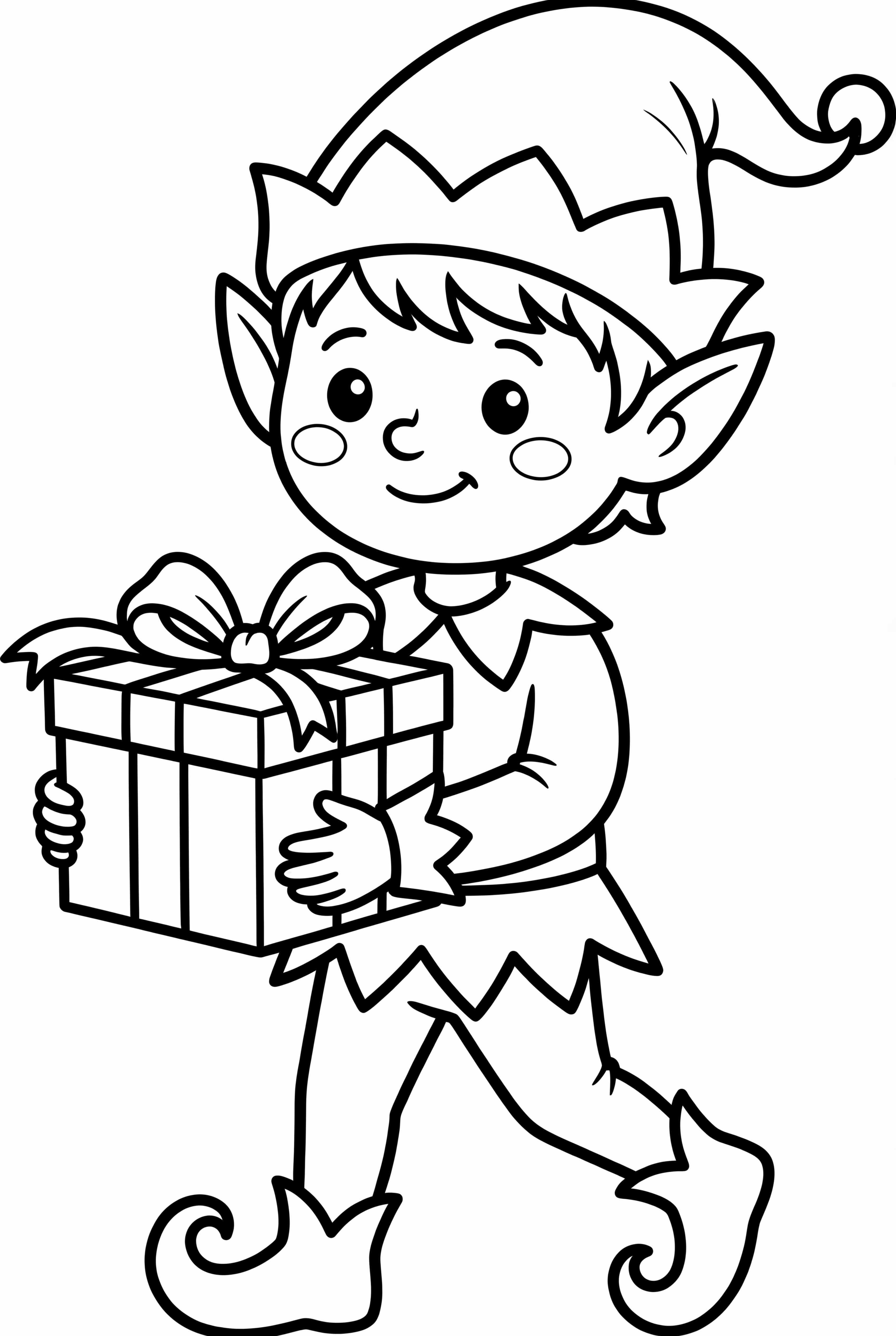 Elf On The Shelf Holding A Gift