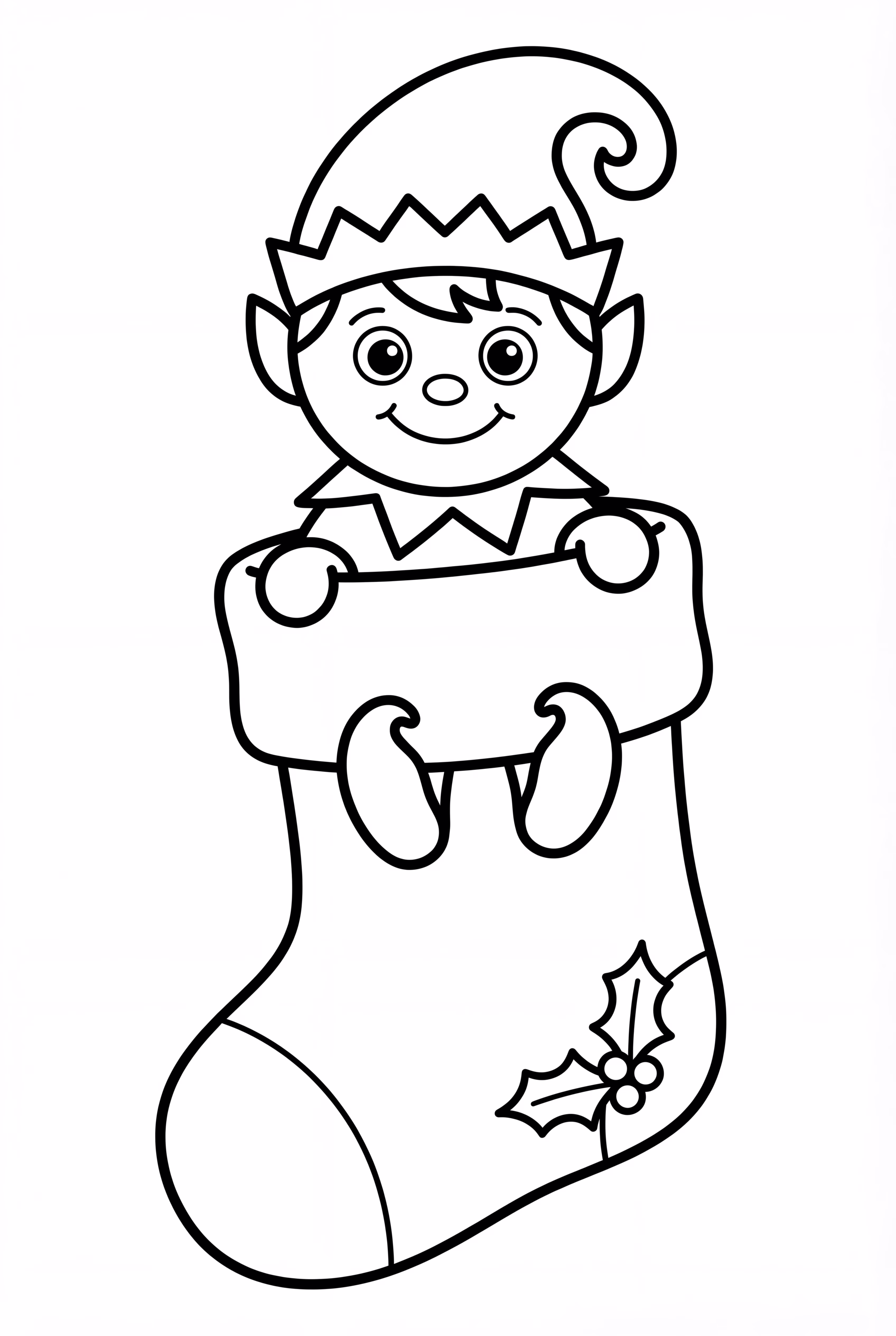 Elf On The Shelf In A Stocking