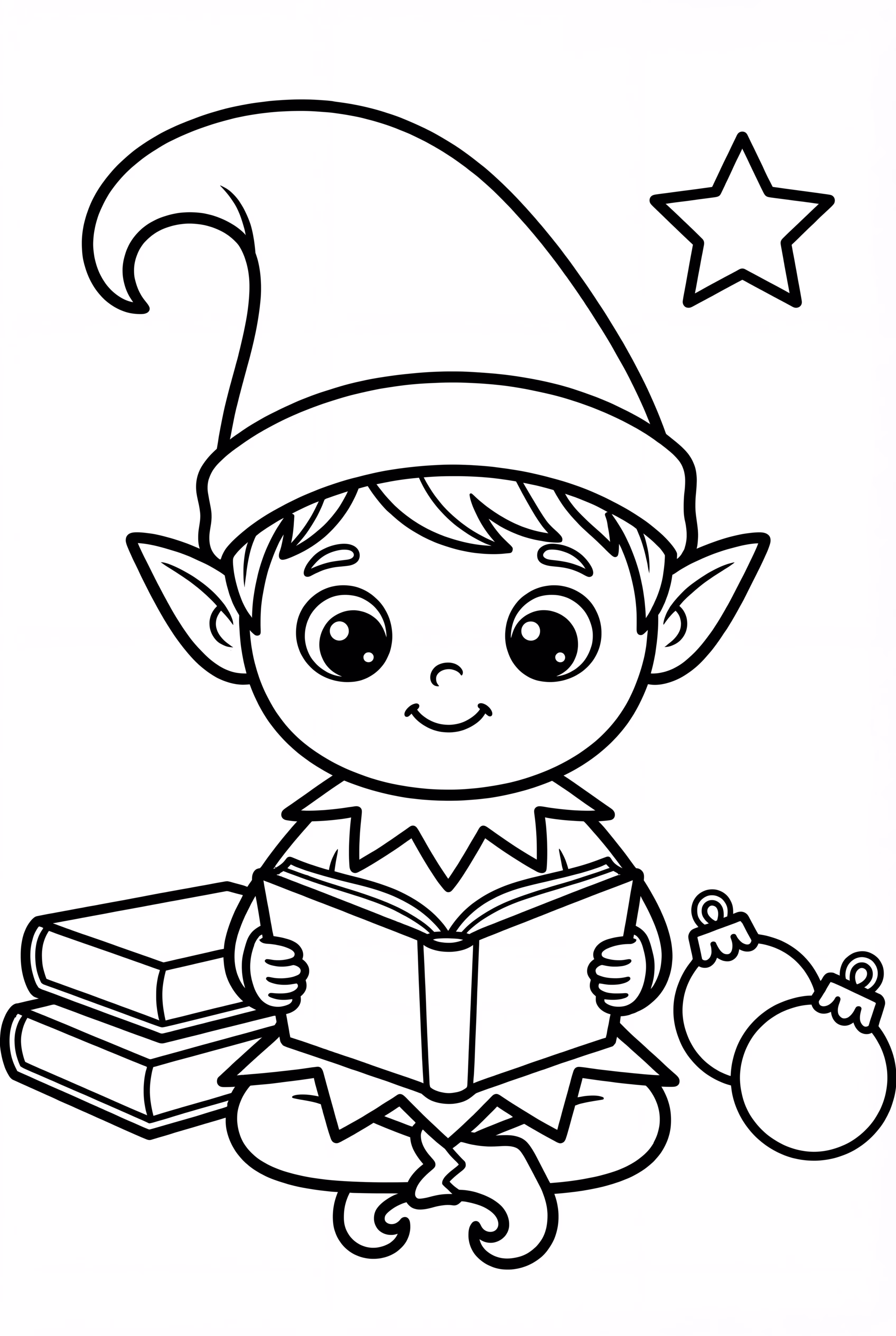 Elf On The Shelf Reading A Tiny Storybook