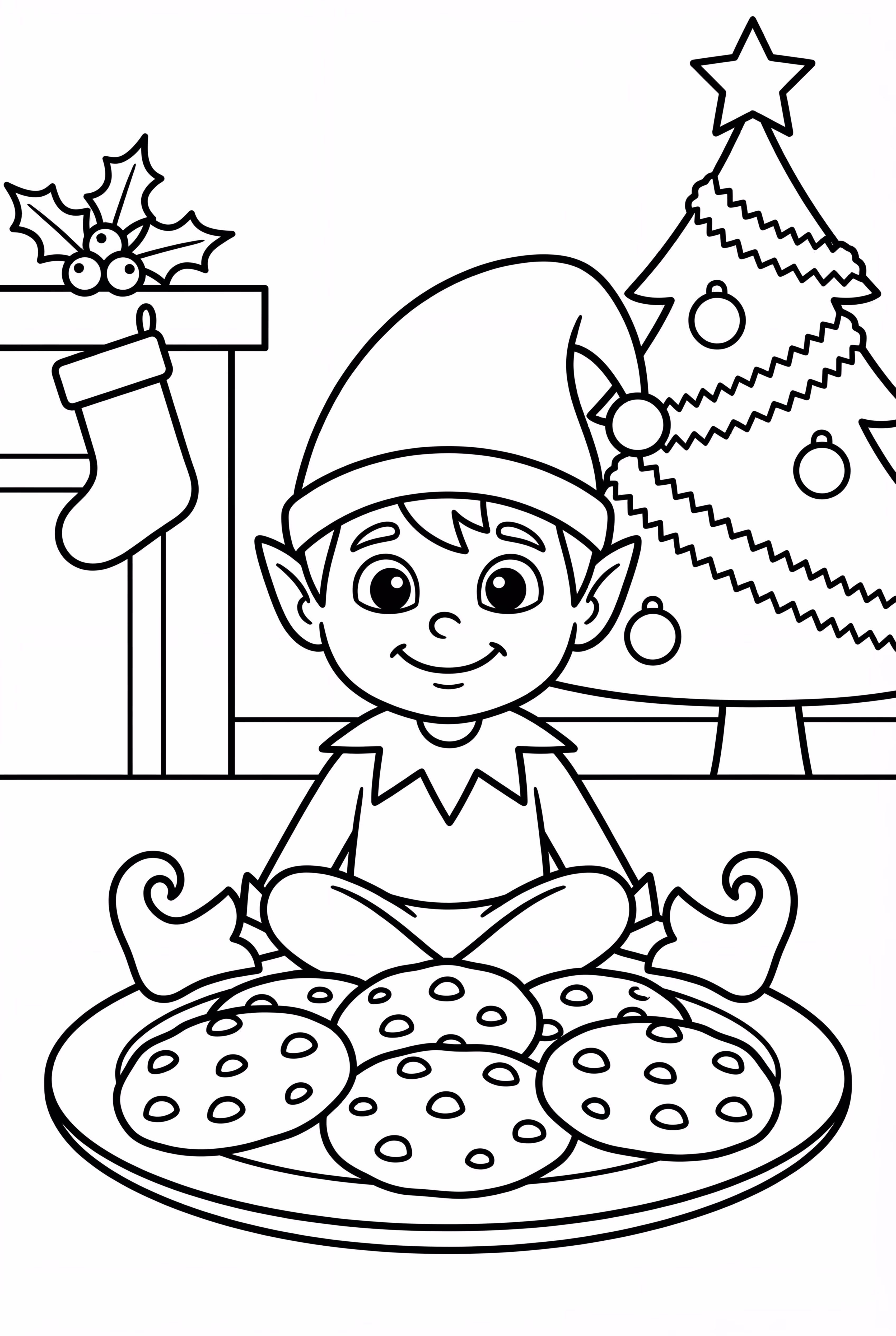 Elf On The Shelf With A Plate Of Cookies